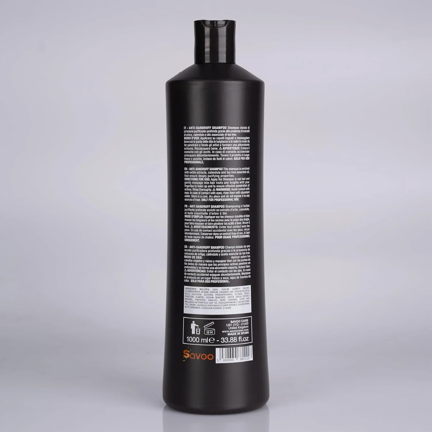 شامپو ضد شوره ساوو 1000 میلی لیتر | درخت چای، گزنه، گل همیشه بهار، ویتامین B5 و پیروکتون اولامین | تسکین دهنده خارش پوست سر، آبرسان، مبارزه با شوره سر و درماتیت سبورئیک شامپو ضد شوره ساوو 1000 میلی لیتر | درخت چای، گزنه، گل همیشه بهار، ویتامین B5 و پیروکتون اولامین | تسکین دهنده خارش پوست سر، آبرسان، مبارزه با شوره سر و درماتیت سبورئیک