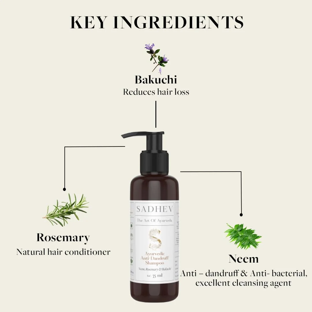 شامپو ضد شوره سر آیورودیک سادِو با عصاره های نیم، رزماری و باکوچی - 200 میلی لیتر (تک عددی) شامپو ضد شوره سر آیورودیک سادِو با عصاره های نیم، رزماری و باکوچی - 200 میلی لیتر (تک عددی)