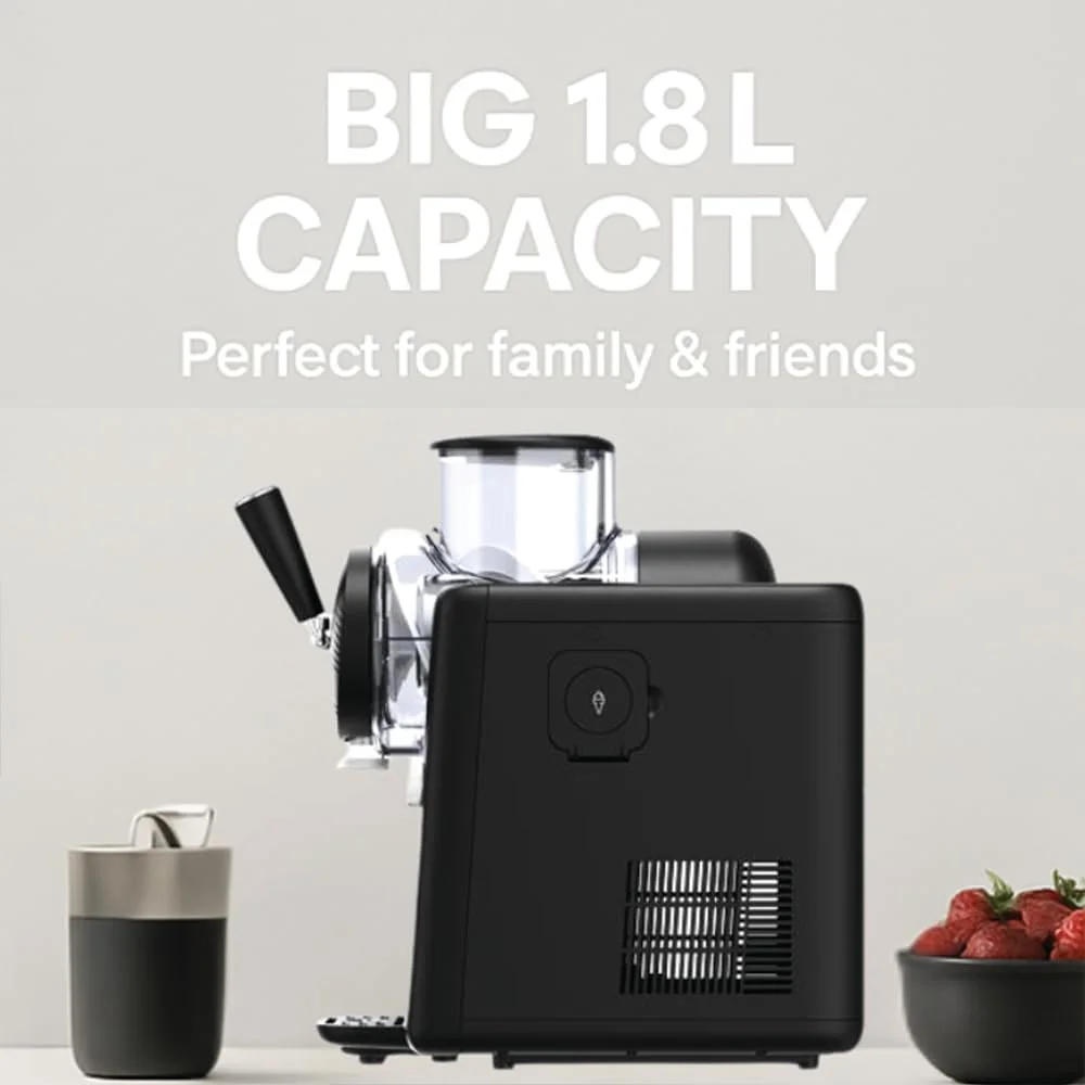 دستگاه بستنی ساز نوتری کوک فراست - دستگاه 2 در 1 برای بستنی نرم و اسلش با کمپرسور داخلی | 6 حالت تهیه دسر یخ زده، 7 تنظیمات بافت، ظرفیت 1.8 لیتر | دستگاه بستنی فوری، بدون نیاز به پیش انجماد دستگاه بستنی ساز نوتری کوک فراست - دستگاه 2 در 1 برای بستنی نرم و اسلش با کمپرسور داخلی | 6 حالت تهیه دسر یخ زده، 7 تنظیمات بافت، ظرفیت 1.8 لیتر | دستگاه بستنی فوری، بدون نیاز به پیش انجماد