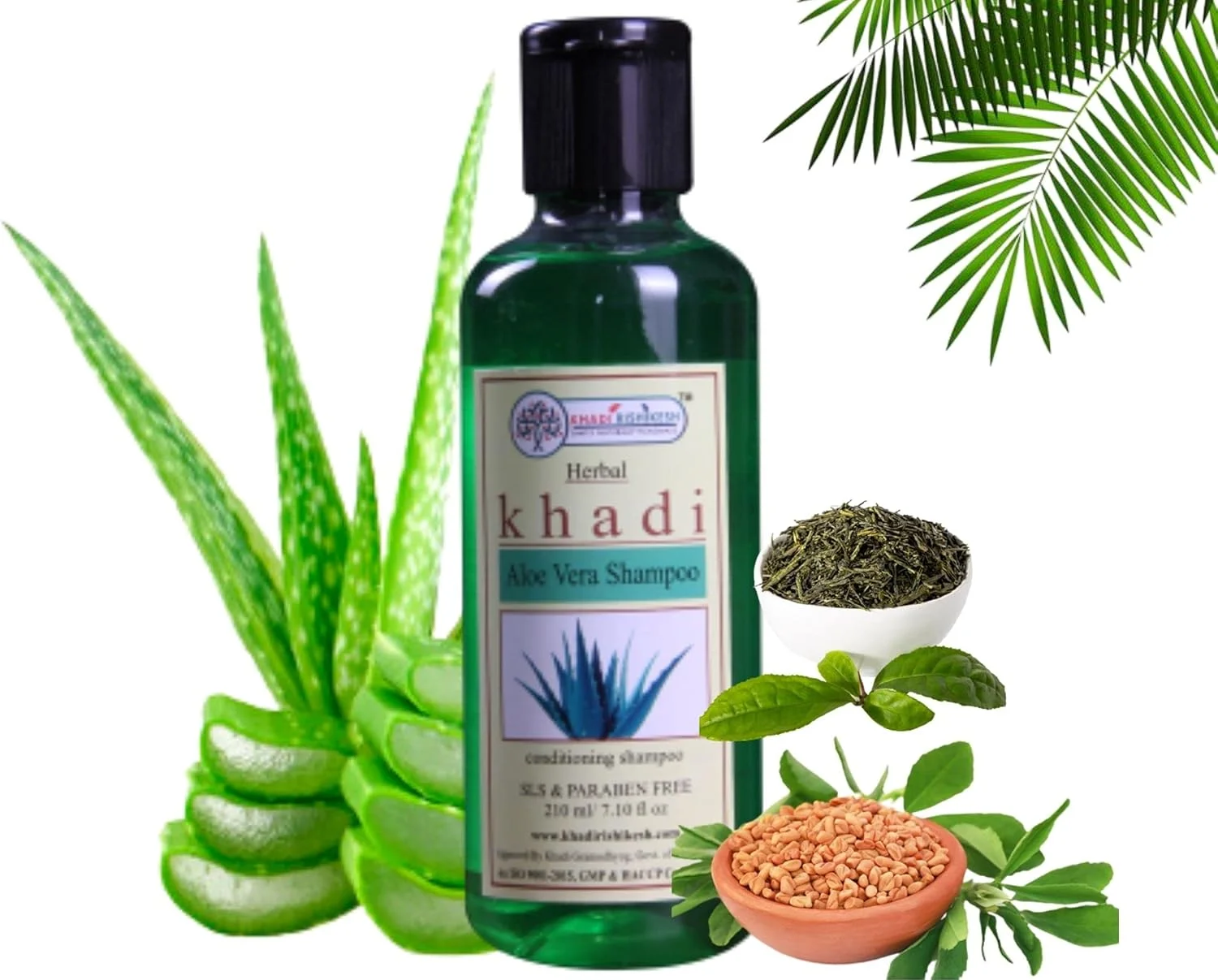 شامپو و پاک کننده گیاهی آلوئه ورا Khadi Rishikesh برای کنترل ریزش مو و رشد موهای سالم | ضد شوره | عصاره های گیاهی آیورودا | فاقد SLS و پارابن، مناسب آقایان و بانوان 210 میلی لیتر شامپو و پاک کننده گیاهی آلوئه ورا Khadi Rishikesh برای کنترل ریزش مو و رشد موهای سالم | ضد شوره | عصاره های گیاهی آیورودا | فاقد SLS و پارابن، مناسب آقایان و بانوان 210 میلی لیتر