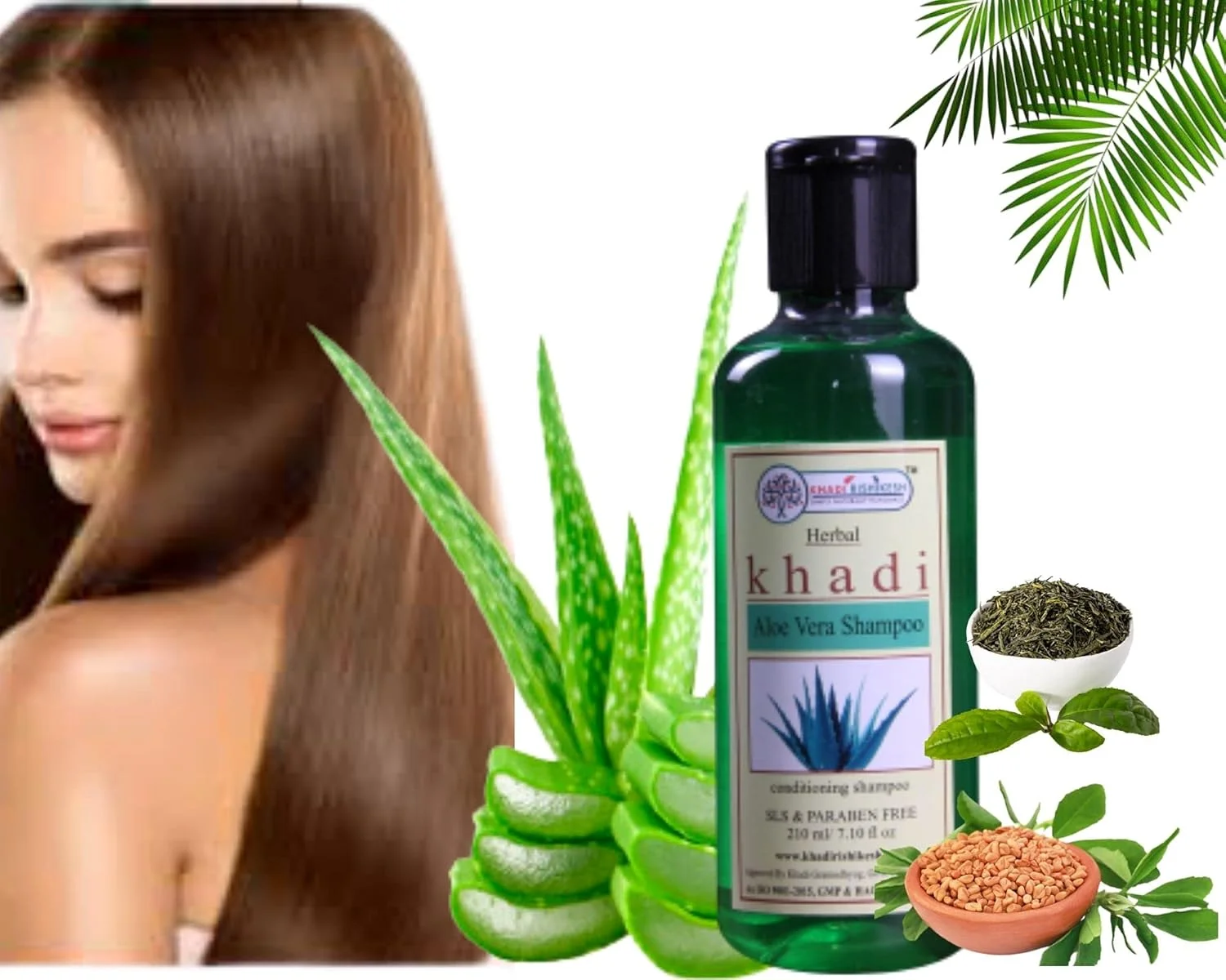 شامپو و پاک کننده گیاهی آلوئه ورا Khadi Rishikesh برای کنترل ریزش مو و رشد موهای سالم | ضد شوره | عصاره های گیاهی آیورودا | فاقد SLS و پارابن، مناسب آقایان و بانوان 210 میلی لیتر شامپو و پاک کننده گیاهی آلوئه ورا Khadi Rishikesh برای کنترل ریزش مو و رشد موهای سالم | ضد شوره | عصاره های گیاهی آیورودا | فاقد SLS و پارابن، مناسب آقایان و بانوان 210 میلی لیتر