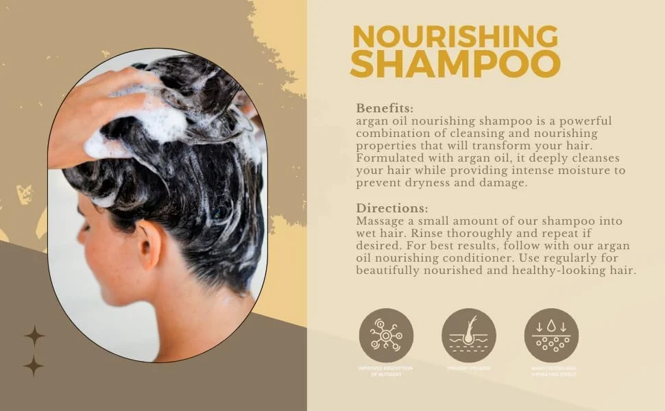 شامپو مغذی آرگان دلوکس با ویتامین E خالص، مغذی و پاک کننده فیبر مو، بدون سولفات و پارابن (500 میلی لیتر) شامپو مغذی آرگان دلوکس با ویتامین E خالص، مغذی و پاک کننده فیبر مو، بدون سولفات و پارابن (500 میلی لیتر)