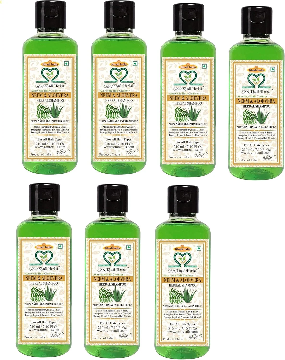 شامپو گیاهی S2M خادی با عصاره های آلوئه ورا و چریش (بدون پارابن) پاک کننده موی ضد شوره و ضد قارچ آیورودا - 210 میلی لیتر (مجموعه 7 عددی) شامپو گیاهی S2M خادی با عصاره های آلوئه ورا و چریش (بدون پارابن) پاک کننده موی ضد شوره و ضد قارچ آیورودا - 210 میلی لیتر (مجموعه 7 عددی)