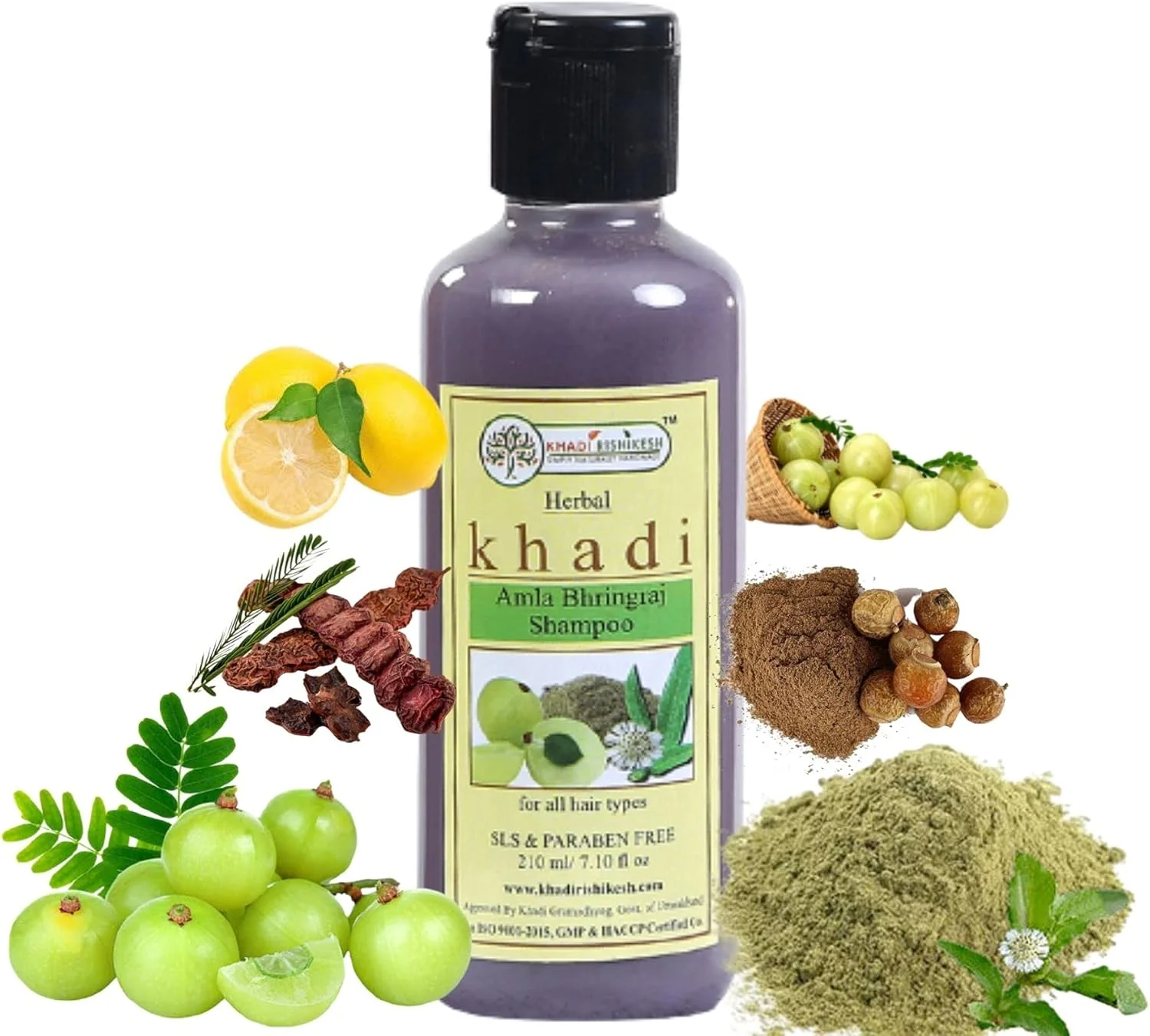 شامپو ضد شوره سر گیاهی آمله و برینگراج Khadi Rishikesh برای کنترل ریزش مو | پاک کننده موی آیورودا (شامپو) با برینگراج و آمله | بدون SLS و پارابن - مناسب آقایان و بانوان (210 میلی لیتر) شامپو ضد شوره سر گیاهی آمله و برینگراج Khadi Rishikesh برای کنترل ریزش مو | پاک کننده موی آیورودا (شامپو) با برینگراج و آمله | بدون SLS و پارابن - مناسب آقایان و بانوان (210 میلی لیتر)