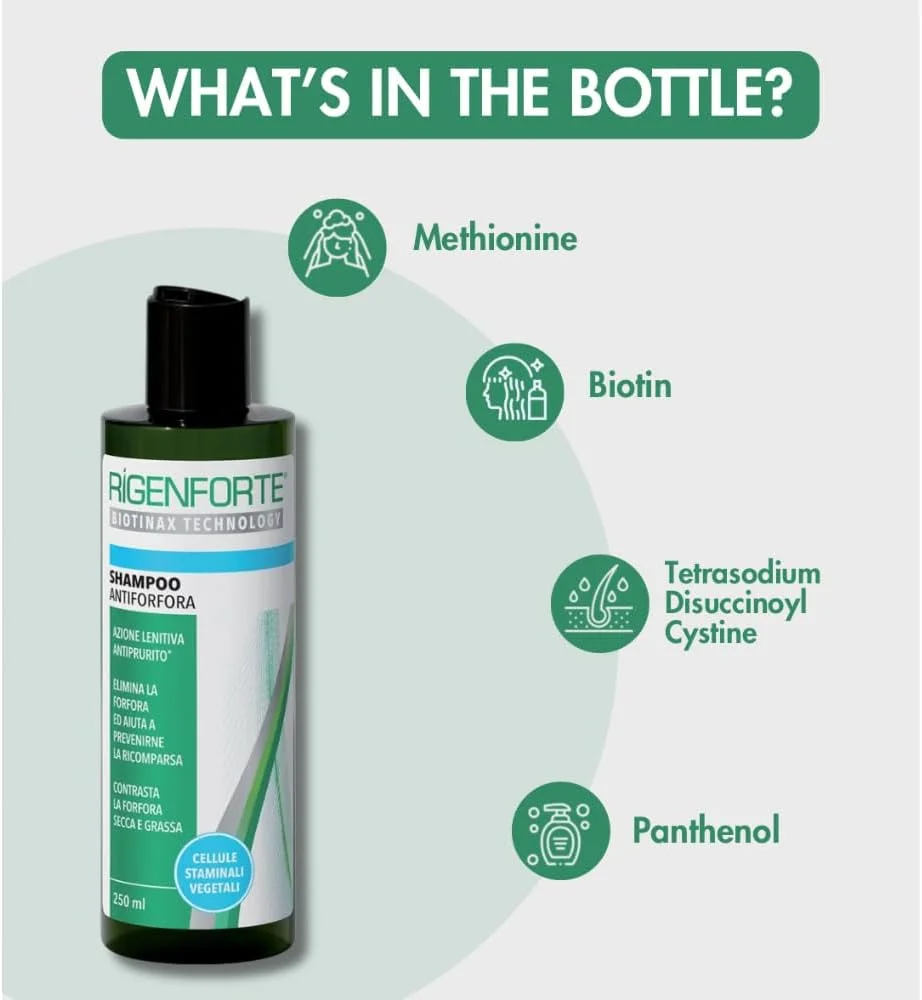 شامپو ضد شوره ریجنفورت 250 میلی لیتر به همراه برس ماساژور سر | به آرامی تمیز می کند و پوسته ها را از بین می برد | خارش را تسکین می دهد و موها را احیا می کند | مناسب برای پوست سر خشک و چرب، انواع مو شامپو ضد شوره ریجنفورت 250 میلی لیتر به همراه برس ماساژور سر | به آرامی تمیز می کند و پوسته ها را از بین می برد | خارش را تسکین می دهد و موها را احیا می کند | مناسب برای پوست سر خشک و چرب، انواع مو