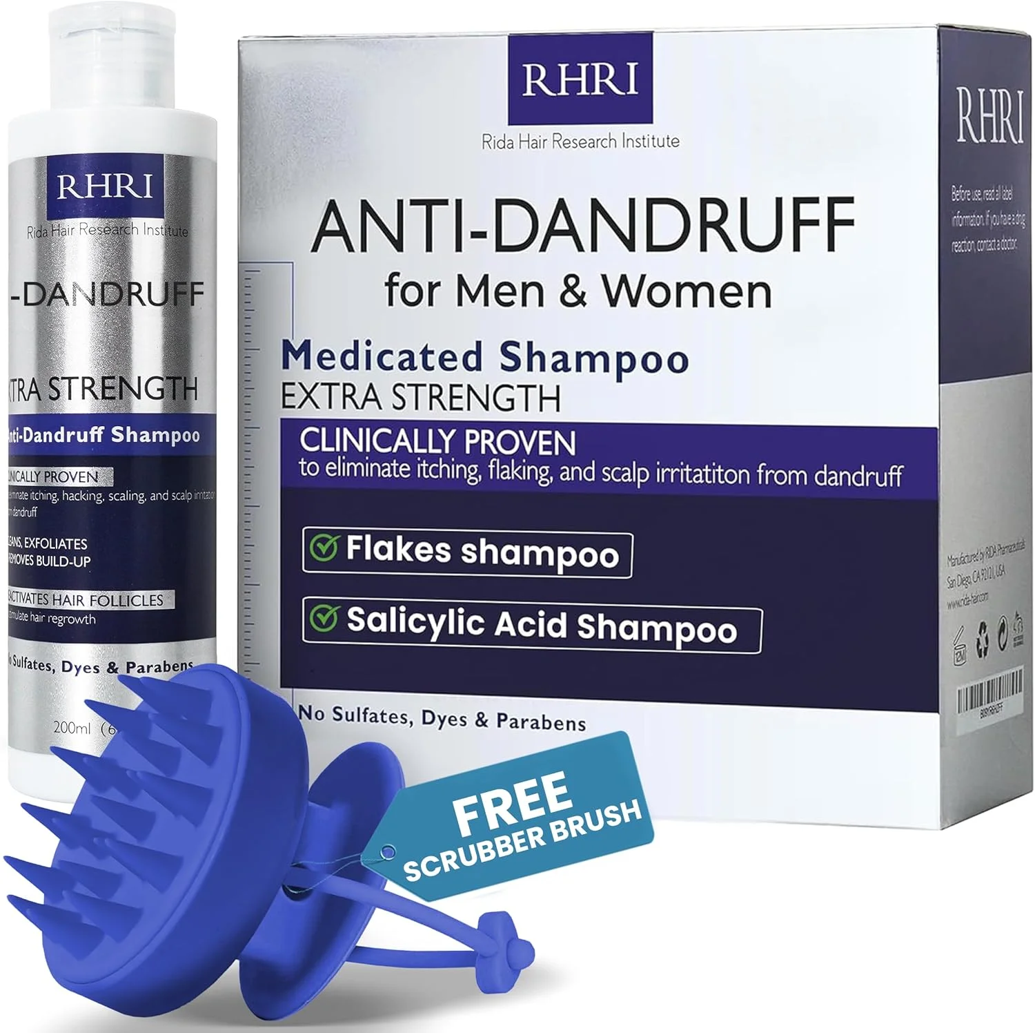 شامپو ضد قارچ و ضد شوره سر مردانه موسسه تحقیقات موی ریدا به همراه برس ضد شوره | شامپو دارویی، شفاف کننده، پسوریازیس و بیوتین حاوی اسید سالیسیلیک | برای پوست سر خشک، خارش دار، پوسته پوسته، تحریک شده و رشد مو شامپو ضد قارچ و ضد شوره سر مردانه موسسه تحقیقات موی ریدا به همراه برس ضد شوره | شامپو دارویی، شفاف کننده، پسوریازیس و بیوتین حاوی اسید سالیسیلیک | برای پوست سر خشک، خارش دار، پوسته پوسته، تحریک شده و رشد مو