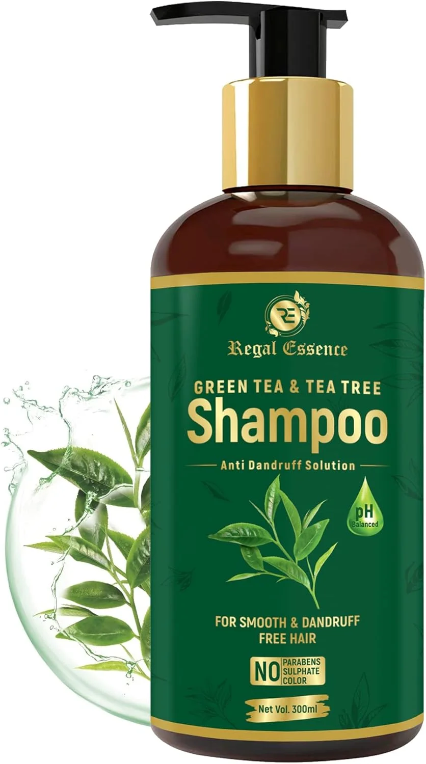 شامپو چای سبز و درخت چای Regal Essence برای احیای مو | ضد ریزش مو | و راه حل ضد شوره برای آقایان و بانوان - (بسته 1 عددی) شامپو چای سبز و درخت چای Regal Essence برای احیای مو | ضد ریزش مو | و راه حل ضد شوره برای آقایان و بانوان - (بسته 1 عددی)