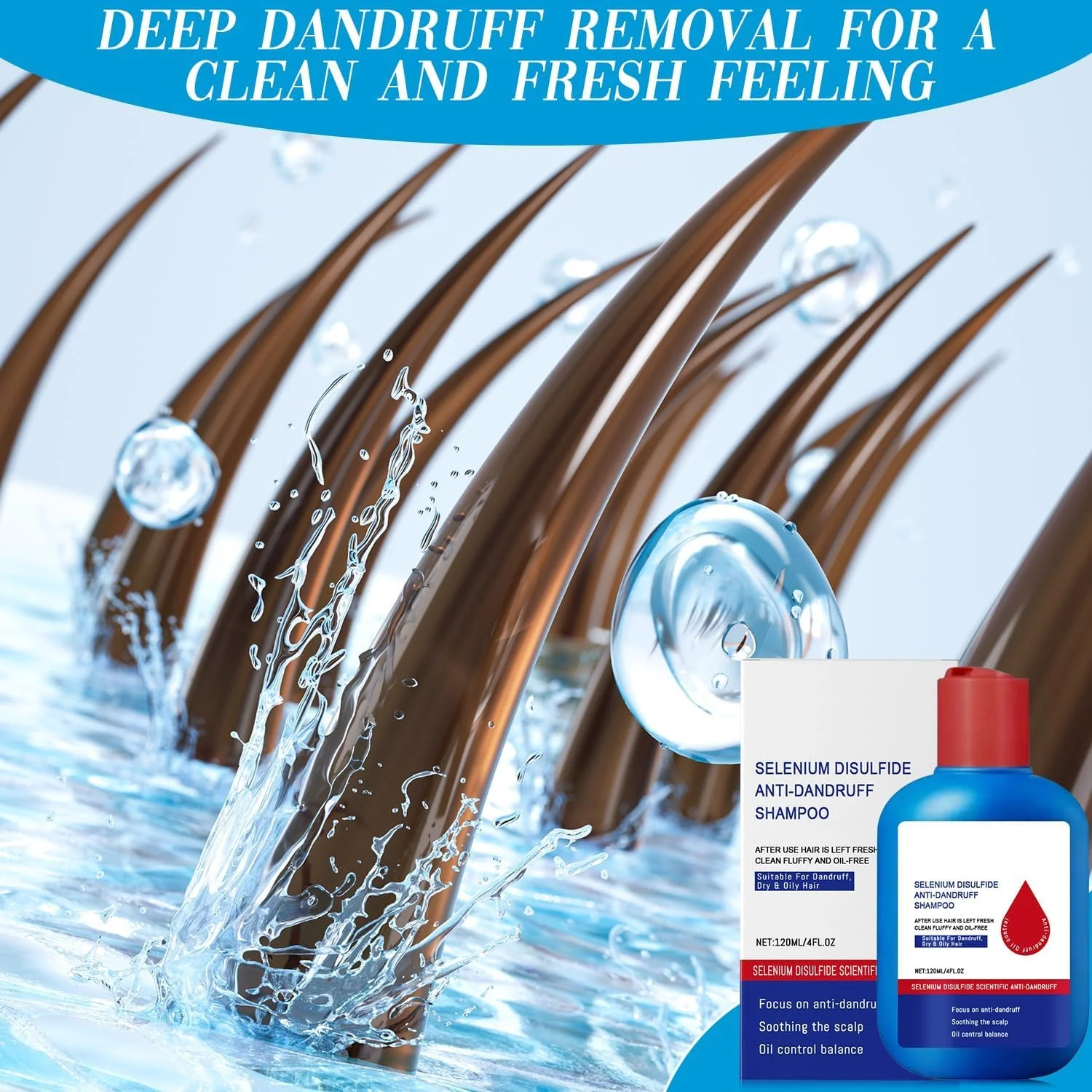 شامپو ضد شوره طراوت بخش، کنترل کننده عمقی چربی، پاک کننده عمیق پوست سر، از بین برنده پوسته ها و تجمع مواد، احیا کننده مو برای ایجاد حس سبکی و تازگی، مناسب برای مراقبت از موی آقایان و بانوان