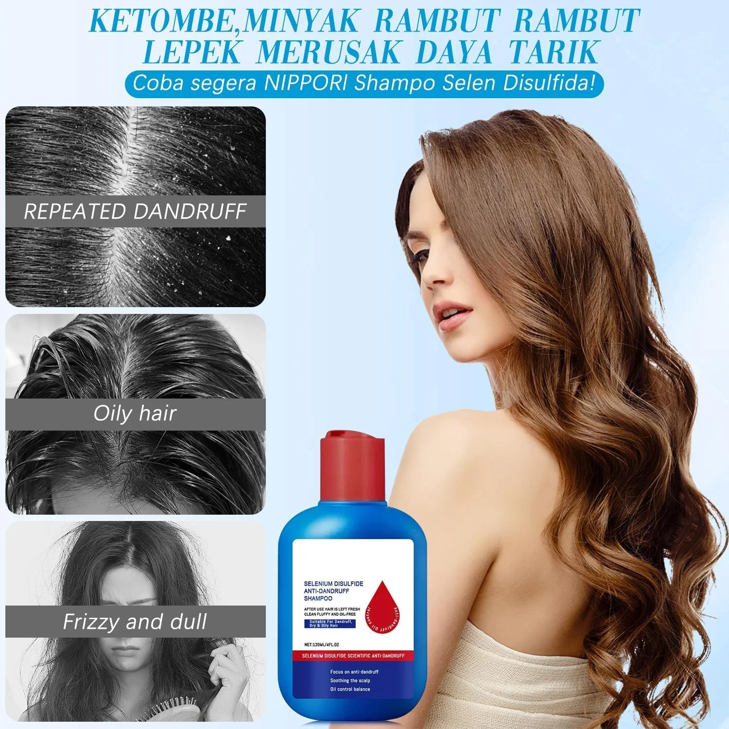 شامپو ضد شوره طراوت بخش، کنترل کننده عمقی چربی، پاک کننده عمیق پوست سر، از بین برنده پوسته ها و تجمع مواد، احیا کننده مو برای ایجاد حس سبکی و تازگی، مناسب برای مراقبت از موی آقایان و بانوان