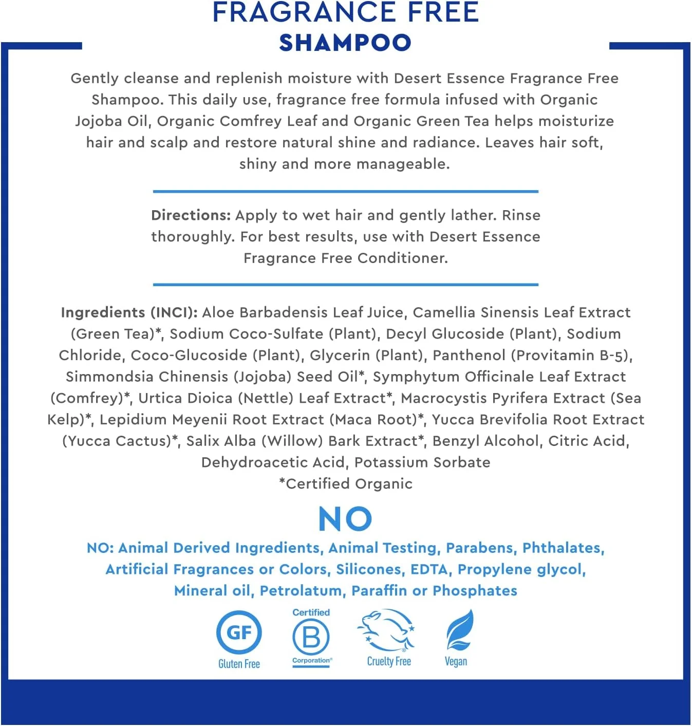 شامپو بدون عطر ارگانیک Desert Essence - 236 میلی لیتر شامپو بدون عطر ارگانیک Desert Essence - 236 میلی لیتر