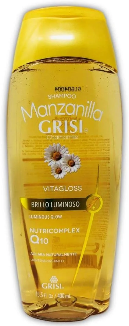 شامپو گریسی مانزانیلا | شامپو بابونه برای موهای ضخیم تر و پرپشت تر، کمک به روشن شدن طبیعی و افزایش حجم مو، همچنین به درمان شوره سر کمک می کند. 400 میلی لیتر شامپو گریسی مانزانیلا | شامپو بابونه برای موهای ضخیم تر و پرپشت تر، کمک به روشن شدن طبیعی و افزایش حجم مو، همچنین به درمان شوره سر کمک می کند. 400 میلی لیتر
