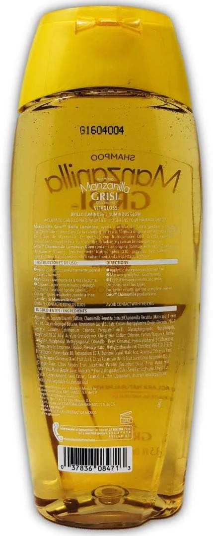 شامپو گریسی مانزانیلا | شامپو بابونه برای موهای ضخیم تر و پرپشت تر، کمک به روشن شدن طبیعی و افزایش حجم مو، همچنین به درمان شوره سر کمک می کند. 400 میلی لیتر شامپو گریسی مانزانیلا | شامپو بابونه برای موهای ضخیم تر و پرپشت تر، کمک به روشن شدن طبیعی و افزایش حجم مو، همچنین به درمان شوره سر کمک می کند. 400 میلی لیتر