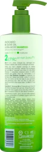 شامپو فوق مرطوب کننده 2chic جیوانّی، 710 میلی لیتر - آووکادو و روغن زیتون، فرمول آبرسانی کرمی، غنی شده با آلوئه ورا، شی باتر، عصاره های گیاهی، بدون پارابن، محافظ رنگ مو شامپو فوق مرطوب کننده 2chic جیوانّی، 710 میلی لیتر - آووکادو و روغن زیتون، فرمول آبرسانی کرمی، غنی شده با آلوئه ورا، شی باتر، عصاره های گیاهی، بدون پارابن، محافظ رنگ مو