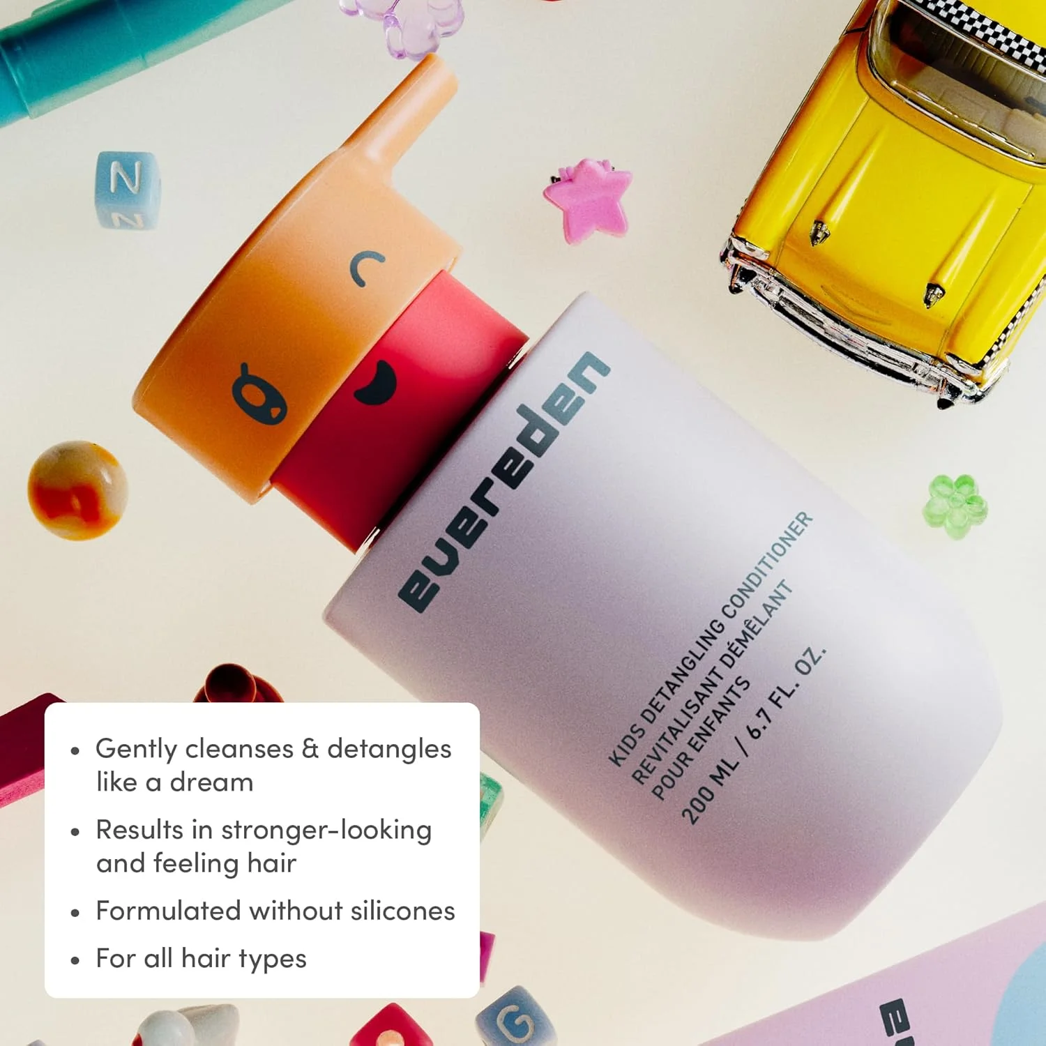شامپو کودک Evereden - ضد گره، 200 میلی لیتر | مراقبت از موی کودک | مواد اولیه تمیز و غیر سمی | شامپو کودک