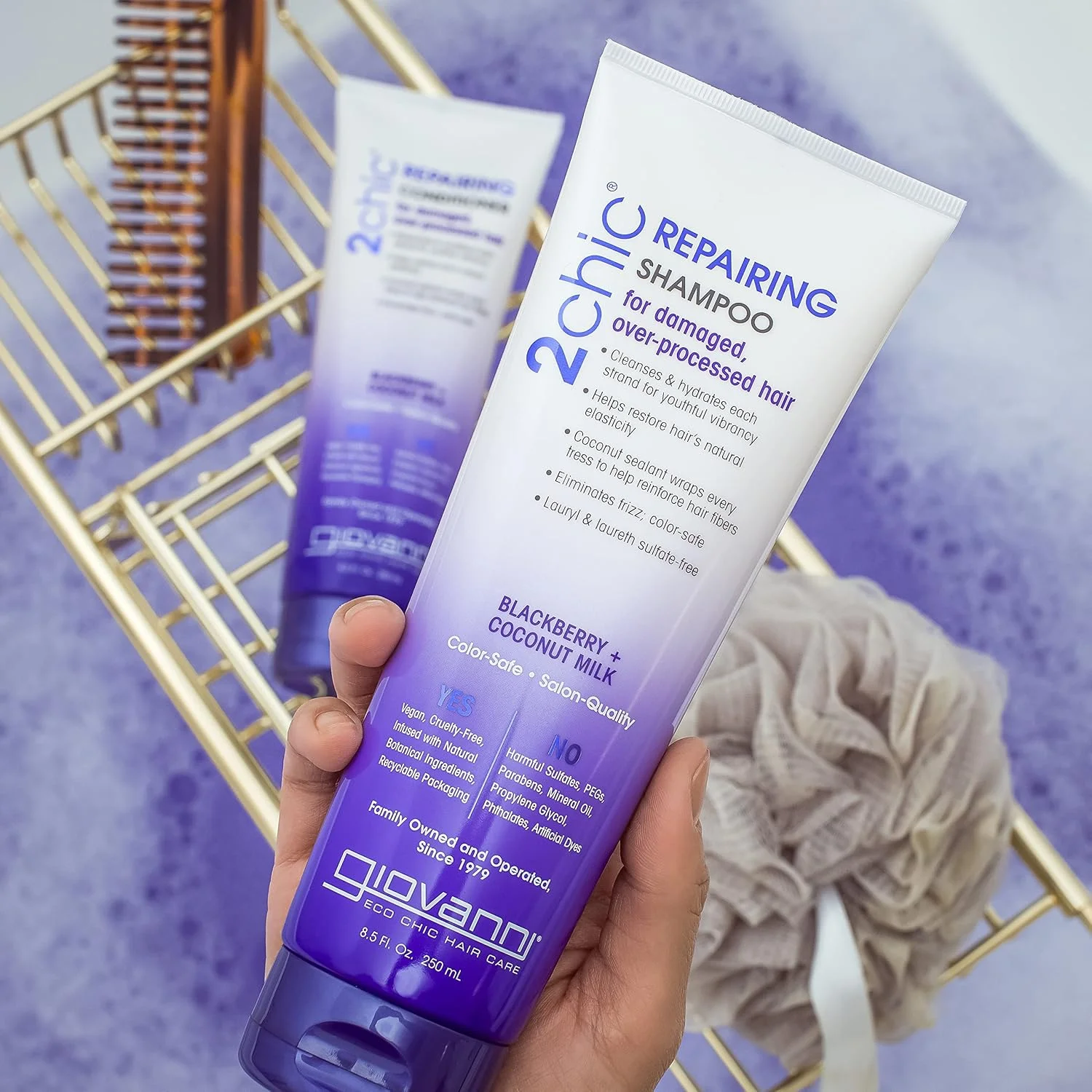 شامپو ترمیم کننده مو جووانی 2Chic، 250 میلی لیتر (بسته 1 عددی)