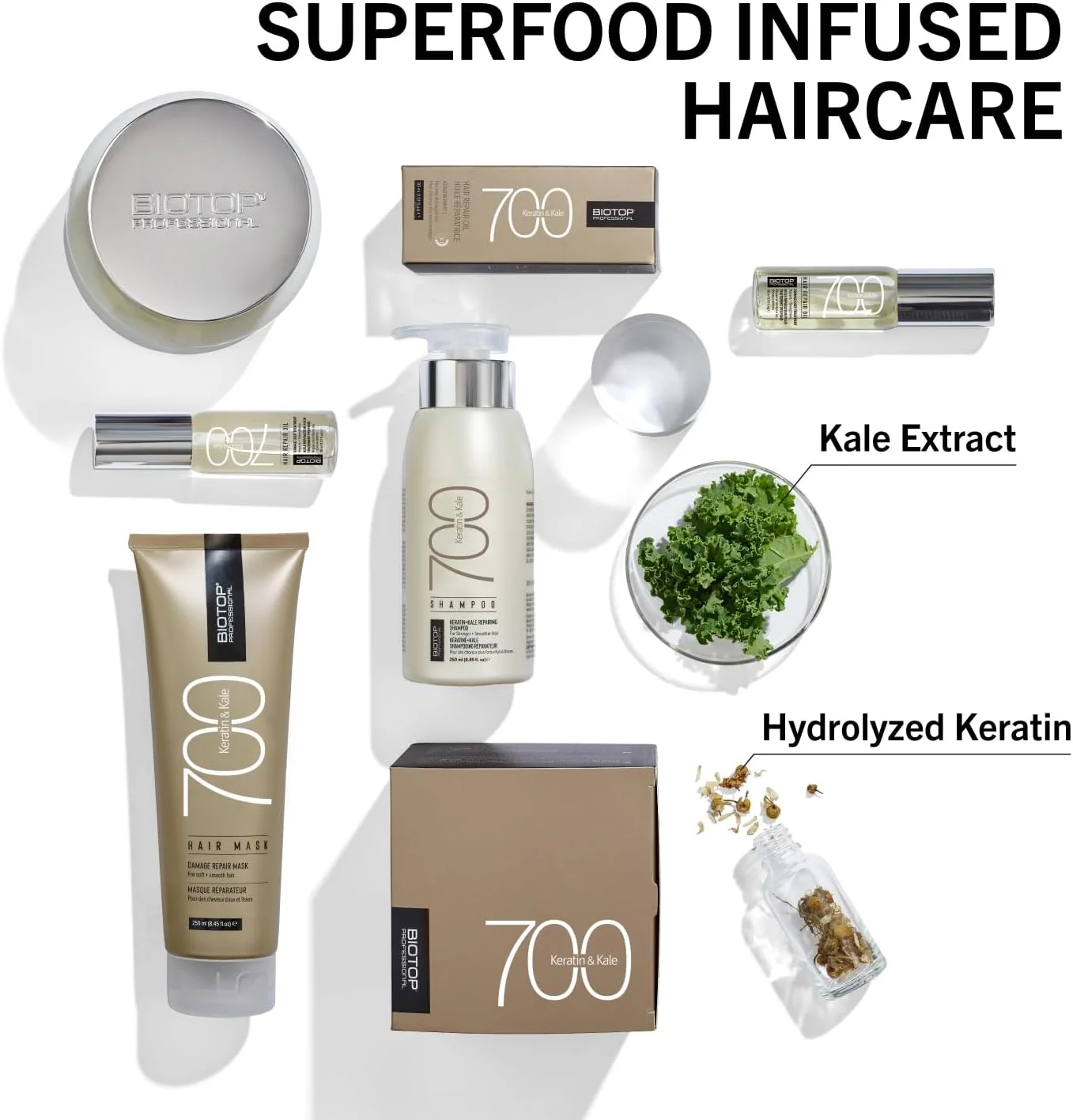 شامپو کراتین 007 برای موهای بسیار آسیب دیده 500 میلی لیتر – Biotop Professional