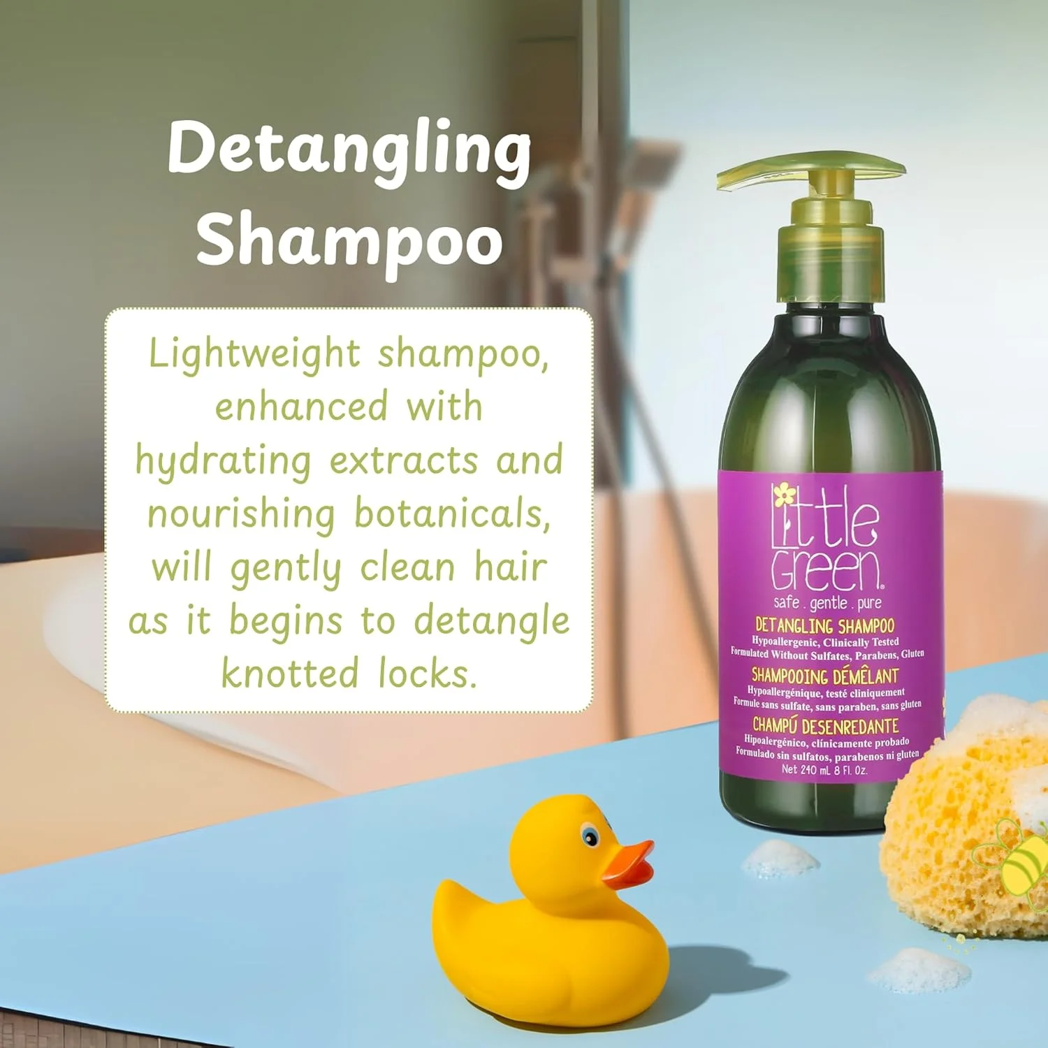 شامپو گره باز کن کودکانه لیتل گرین، 236 میلی لیتر شامپو گره باز کن کودکانه لیتل گرین، 236 میلی لیتر