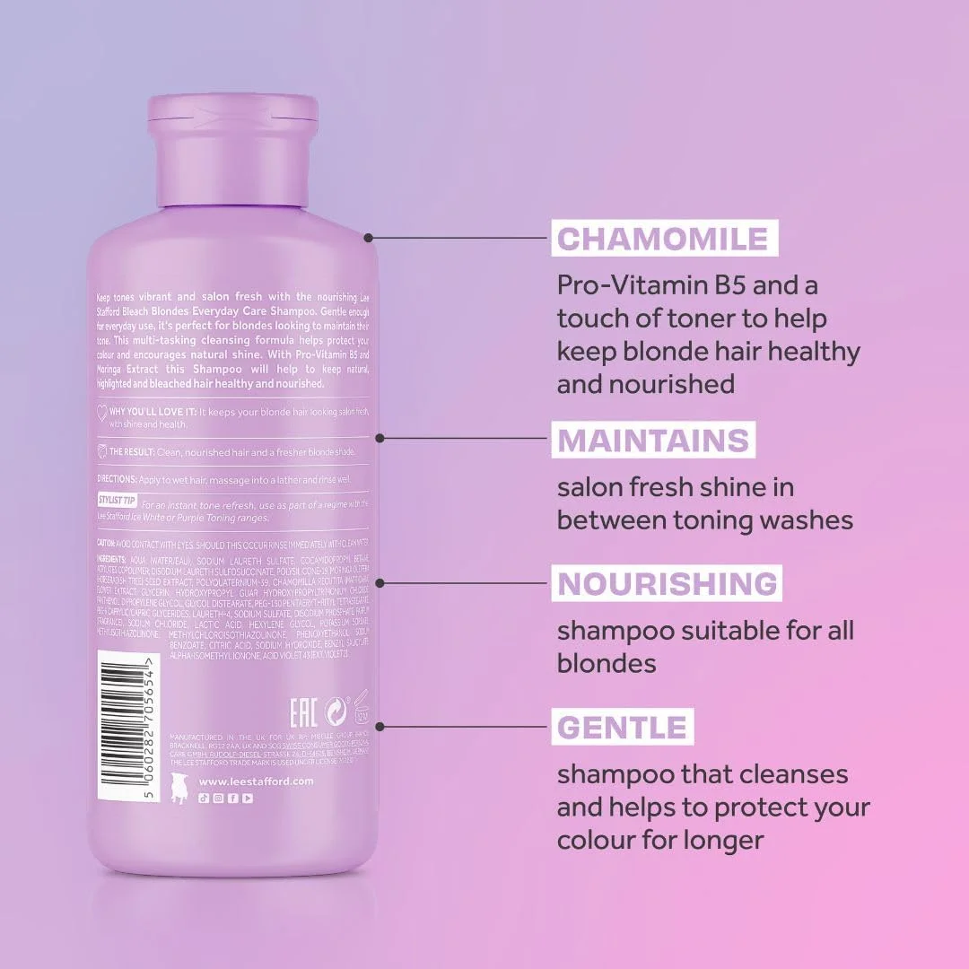 شامپو محافظ رنگ موهای بلوند لی استافورد 250 میلی لیتر شامپو محافظ رنگ موهای بلوند لی استافورد 250 میلی لیتر