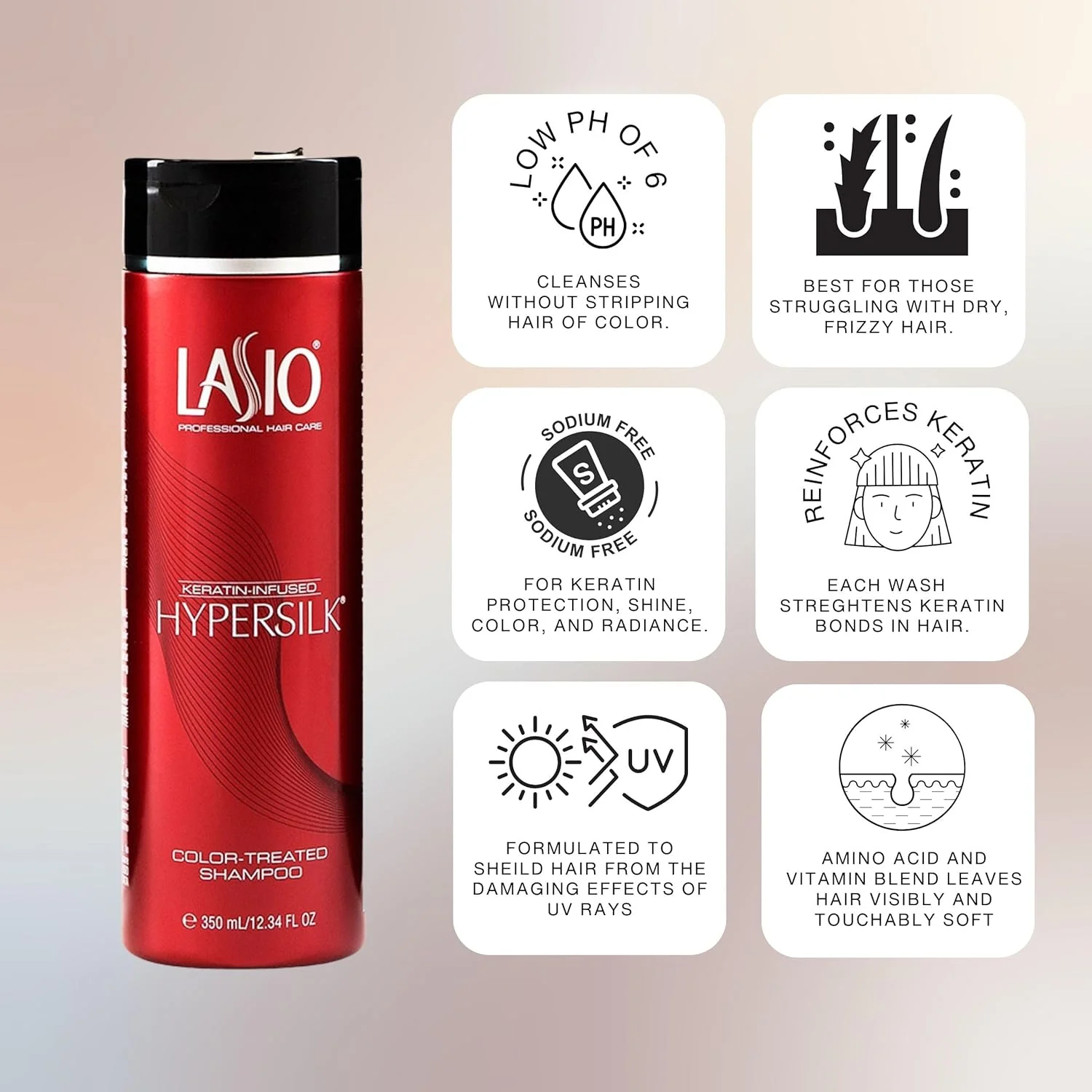 شامپو لاسیو هایپرسیلک مخصوص موهای رنگ شده مناسب برای آقایان و بانوان - 365 میلی لیتر شامپو لاسیو هایپرسیلک مخصوص موهای رنگ شده مناسب برای آقایان و بانوان - 365 میلی لیتر