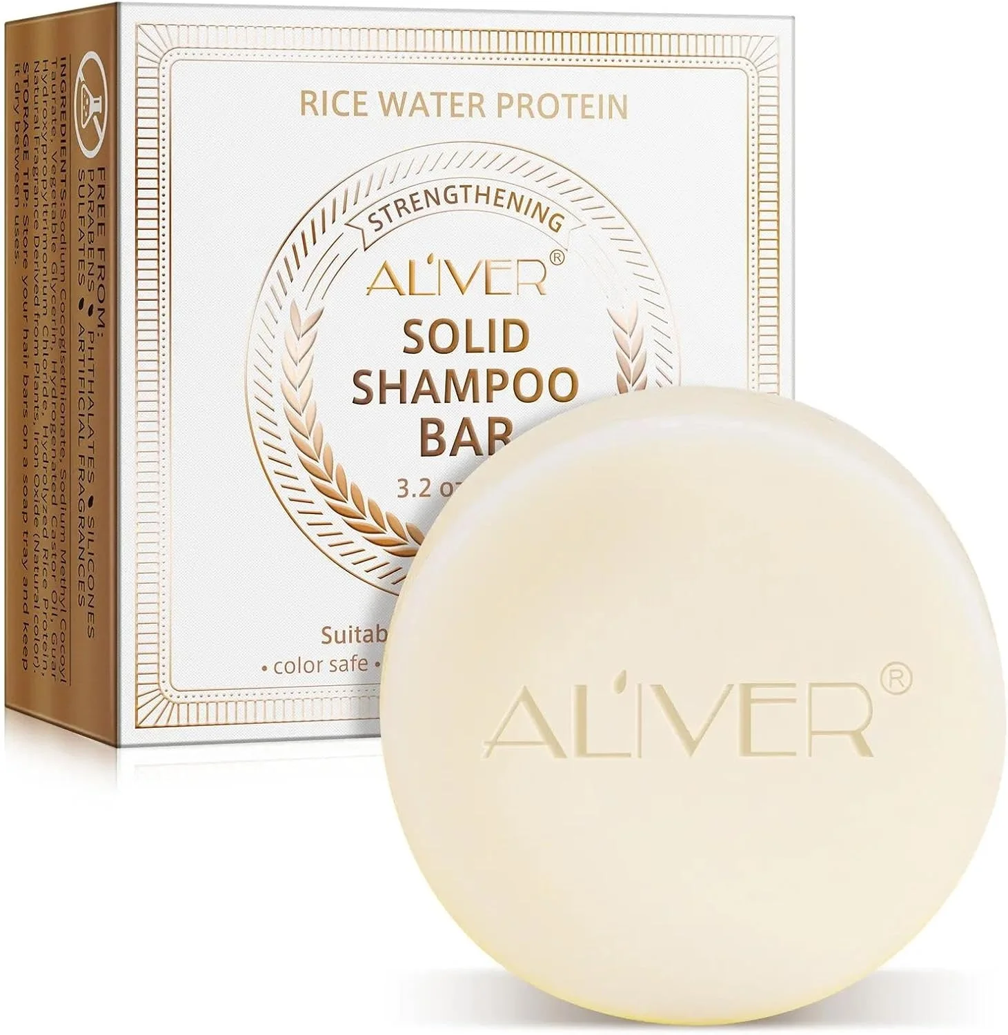 شامپو بار پروتئین آب برنج NIKITA.VIVI 91 گرمی، شامپو صابونی جامد آب برنج برای رشد مو، شامپو بار پروتئین آب برنج برای تقویت موهای ضعیف یا آسیب دیده و جلوگیری از ریزش مو