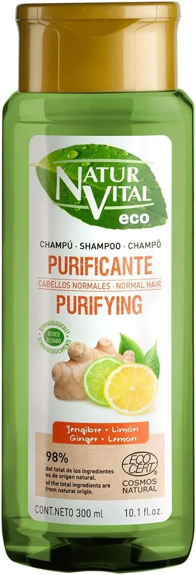 شامپو پاک کننده اکو ناتور وایتال | حاوی زنجبیل و سیترونیک کشت شده ارگانیک تایید شده | بدون پارابن یا سیلیکون - 300 میلی لیتر شامپو پاک کننده اکو ناتور وایتال | حاوی زنجبیل و سیترونیک کشت شده ارگانیک تایید شده | بدون پارابن یا سیلیکون - 300 میلی لیتر