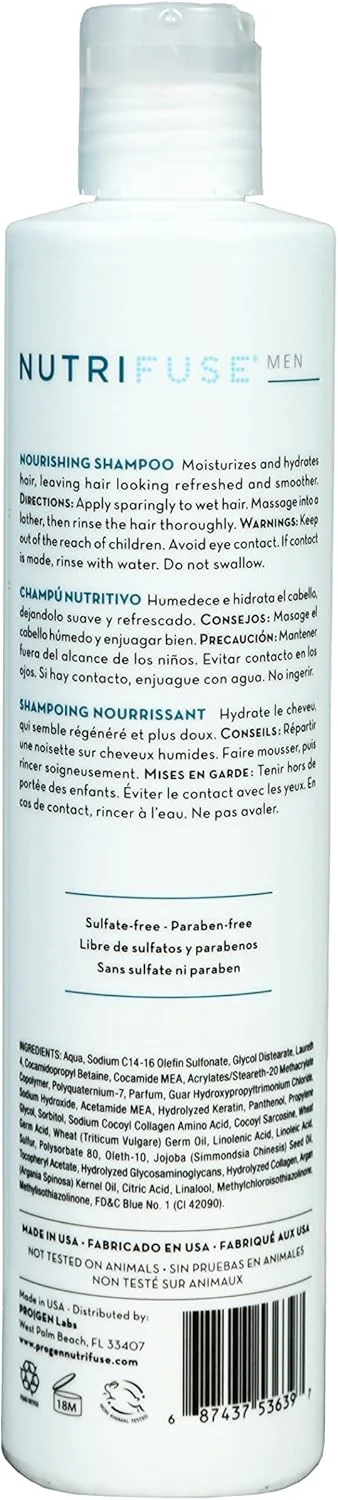 شامپو مغذی مردانه نوتریفیوز حاوی روغن آرگان، کراتین و کلاژن 300 میلی لیتر شامپو مغذی مردانه نوتریفیوز حاوی روغن آرگان، کراتین و کلاژن 300 میلی لیتر