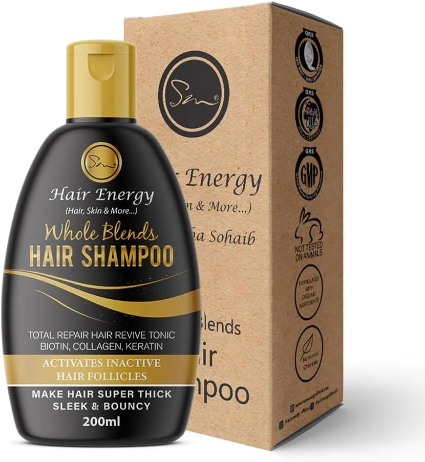 شامپو مو انرژی Whole Blends | تغذیه کننده موهای خشک | براق و حجیم کننده | کمک به ترمیم سلولی | حاوی بیوتین، کلاژن و کراتین | فاقد SLS و پارابن | شامپو ضد ریزش مو | 200 میلی لیتر شامپو مو انرژی Whole Blends | تغذیه کننده موهای خشک | براق و حجیم کننده | کمک به ترمیم سلولی | حاوی بیوتین، کلاژن و کراتین | فاقد SLS و پارابن | شامپو ضد ریزش مو | 200 میلی لیتر