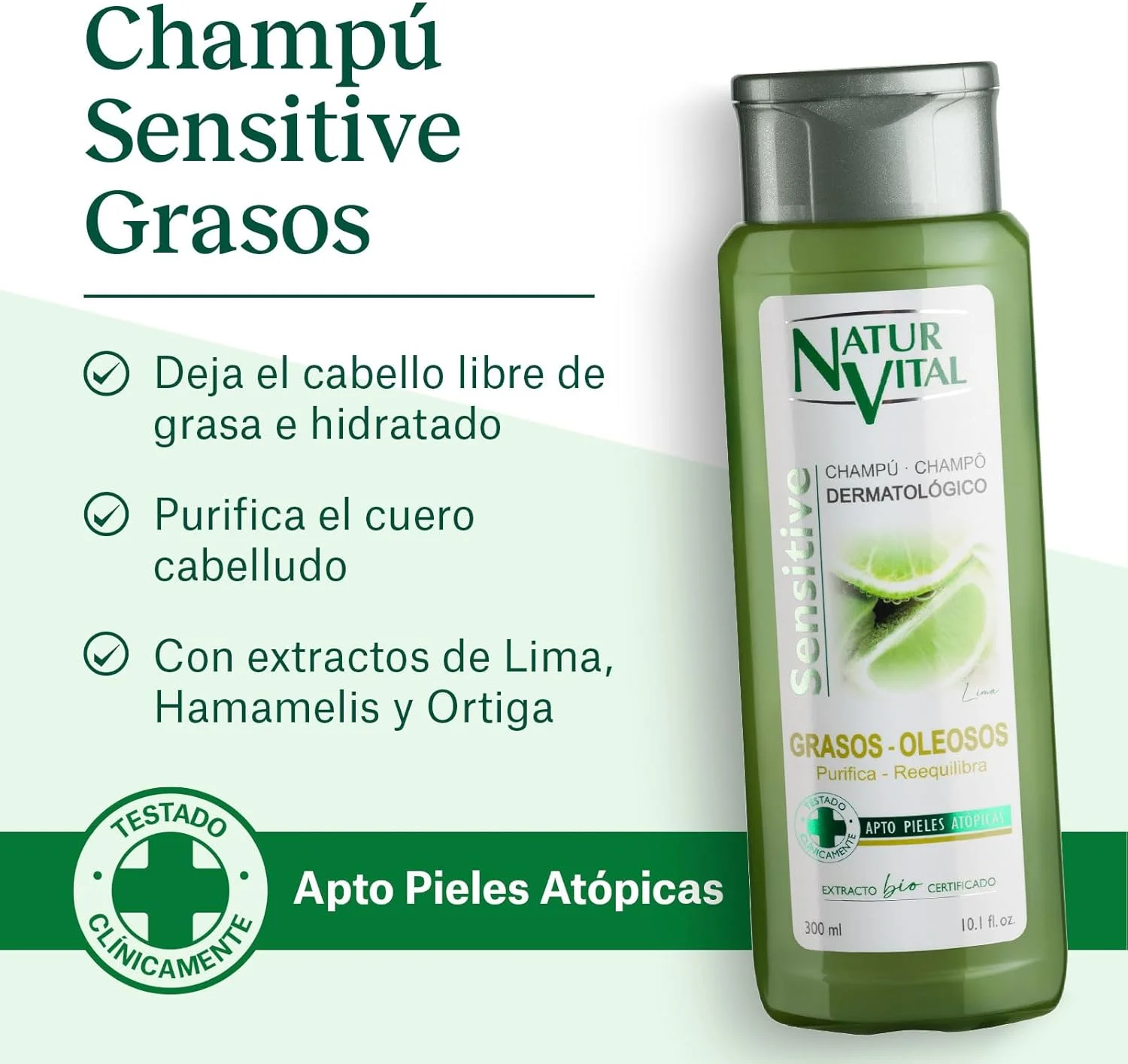 شامپو موی چرب و حساس ناتور ویتال - 300 میلی لیتر شامپو موی چرب و حساس ناتور ویتال - 300 میلی لیتر