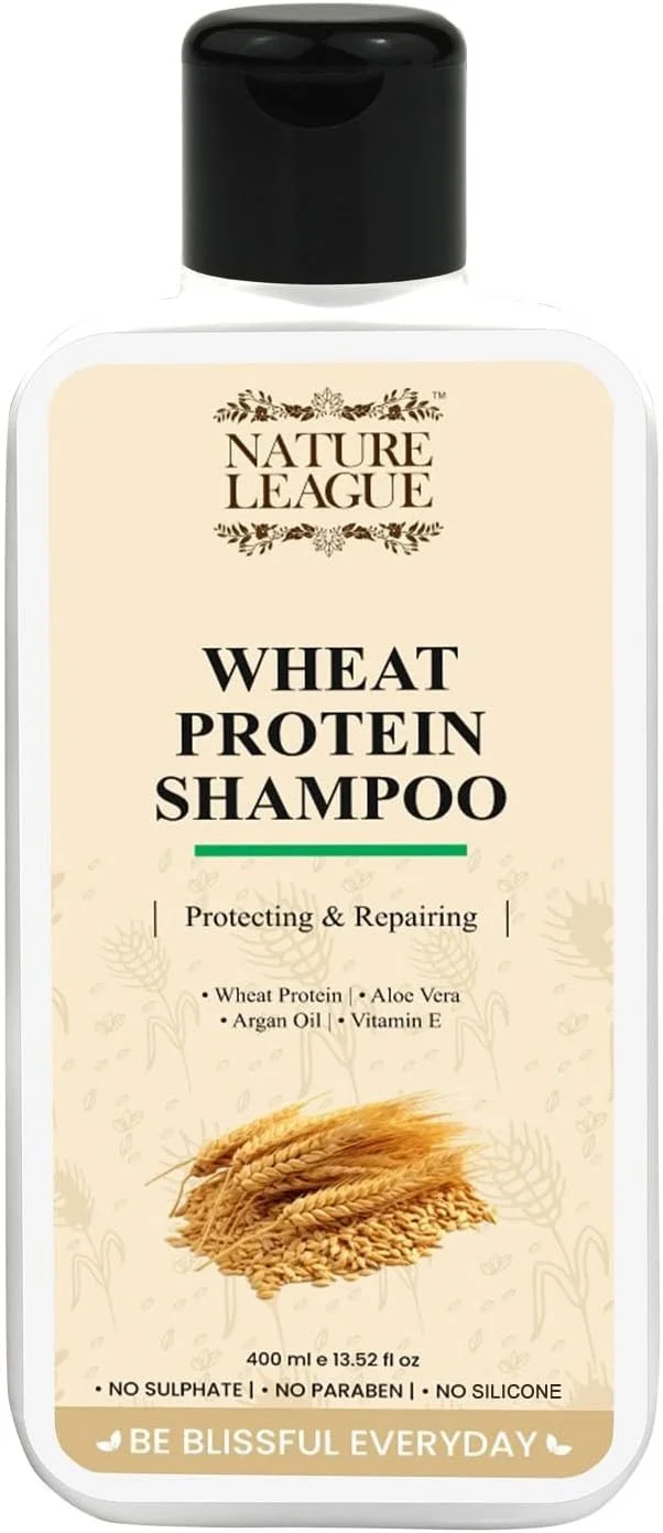 نِیچر لیگ - شامپو پروتئین گندم، محافظت کننده و ترمیم کننده موهای آسیب دیده، حاوی روغن آرگان، ویتامین ای، آلوئه ورا، بدون سولفات و پارابن، 400 میلی لیتر نِیچر لیگ - شامپو پروتئین گندم، محافظت کننده و ترمیم کننده موهای آسیب دیده، حاوی روغن آرگان، ویتامین ای، آلوئه ورا، بدون سولفات و پارابن، 400 میلی لیتر
