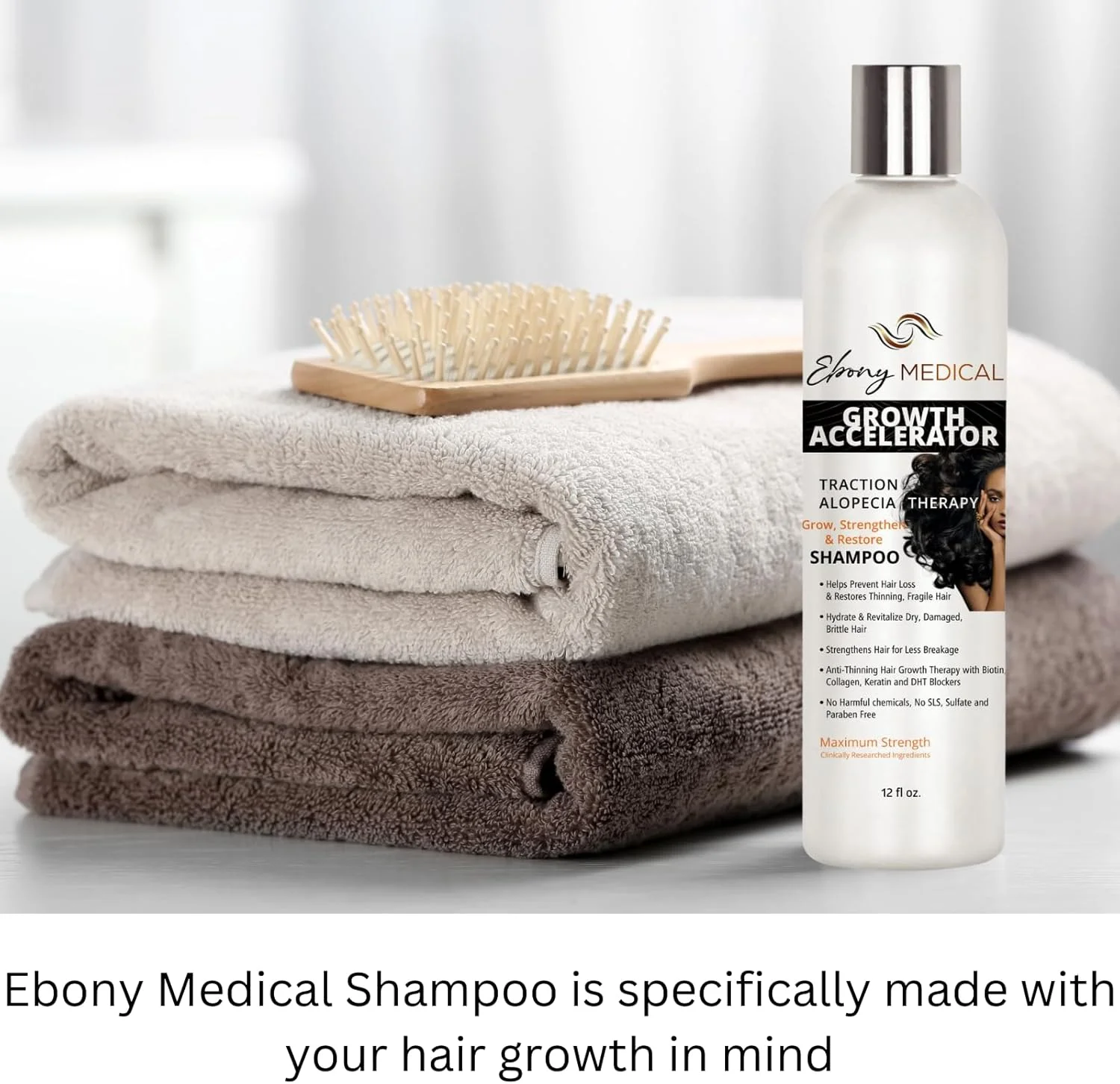 شامپو درمان آلوپسی آره آتا Natural Curves - محصول شگفت انگیز رشد مو، کمک به موهای نازک، آلوپسی و عقب رفتن خط مو - 355 میلی لیتر