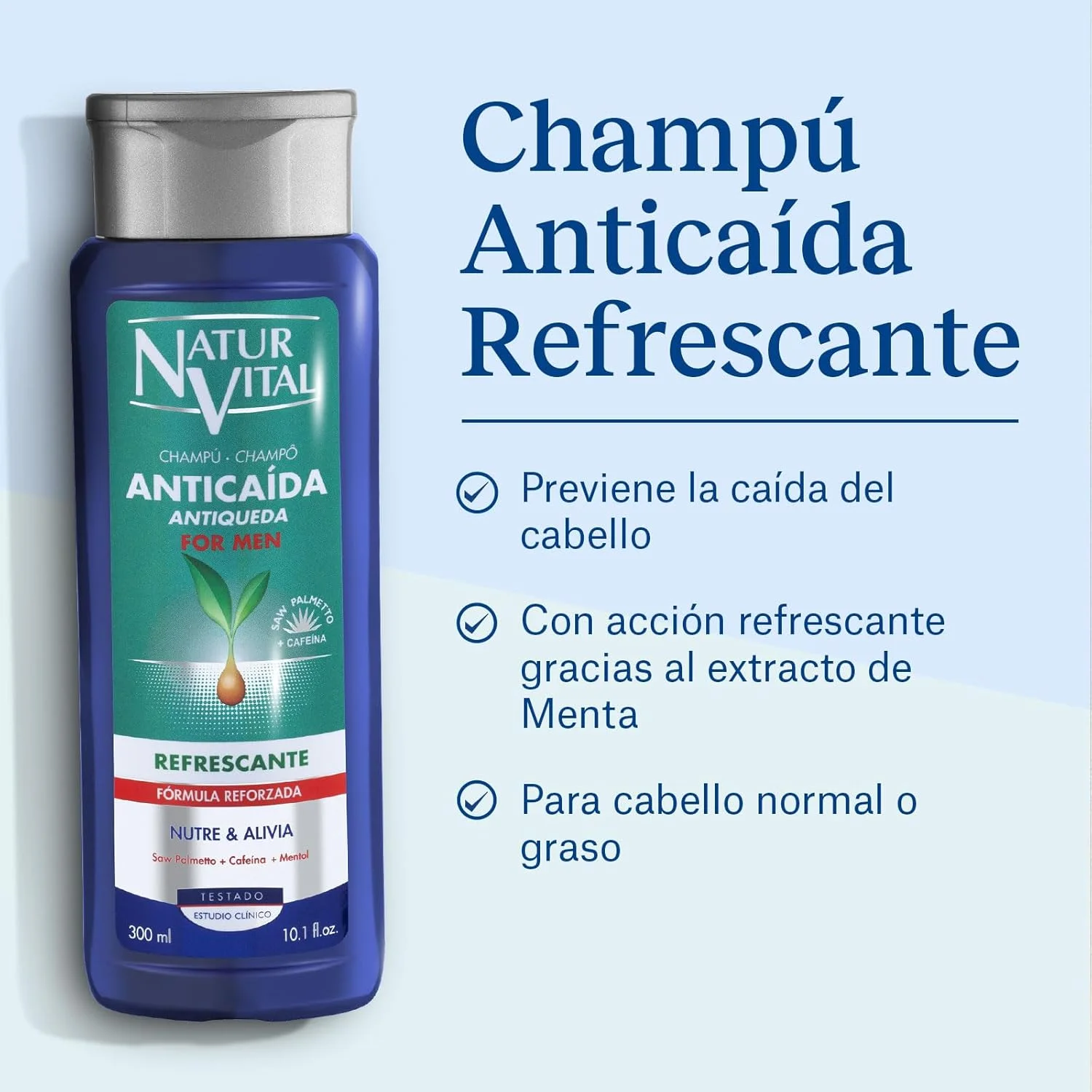 شامپو طراوت بخش و ضد ریزش مو ناتورالزا و ویدا - 300 میلی لیتر