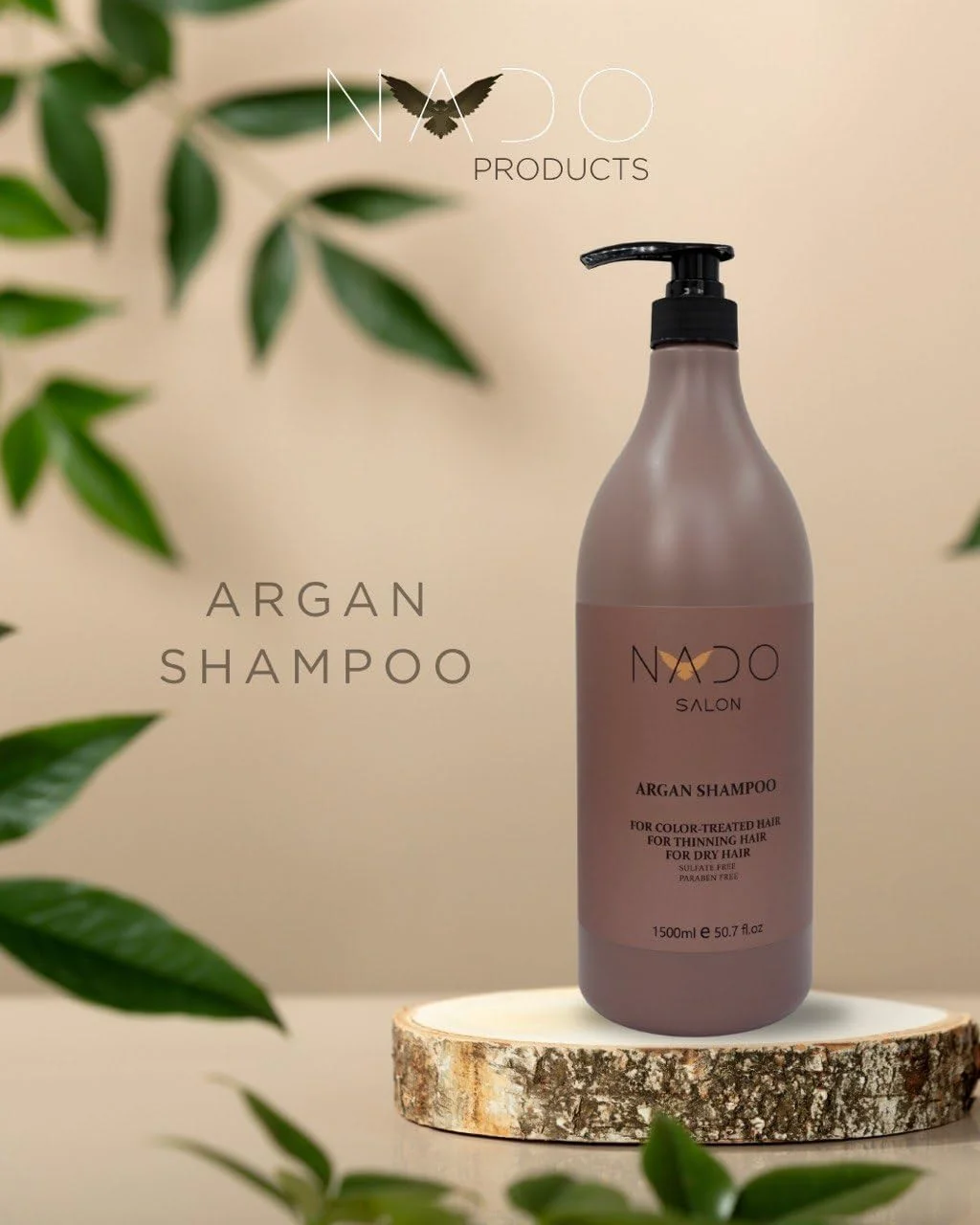 شامپو آرگان نادو سالن 1500 میلی لیتر، بدون سولفات و پارابن، مناسب موهای رنگ شده، خشک و نازک، مغذی، نرم کننده و باز کننده گره مو، غنی از ویتامین E و امگا، فرمول حرفه ای سالن شامپو آرگان نادو سالن 1500 میلی لیتر، بدون سولفات و پارابن، مناسب موهای رنگ شده، خشک و نازک، مغذی، نرم کننده و باز کننده گره مو، غنی از ویتامین E و امگا، فرمول حرفه ای سالن