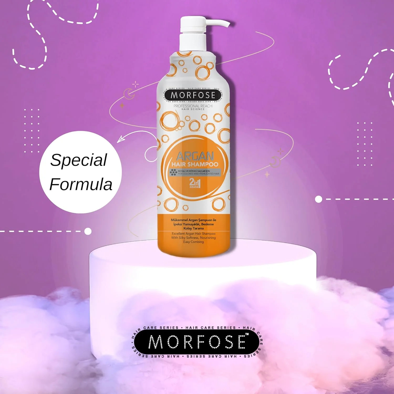 شامپو موی آرگان و پرتقال 2 در 1 مورفوسه 1000 میلی لیتر
