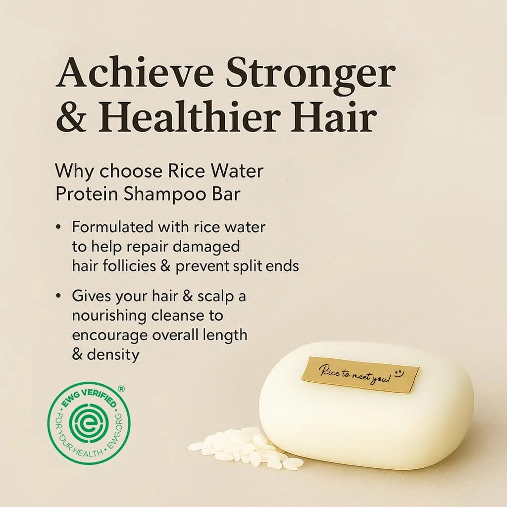 شامپو بار آب برنج mimosu - آب برنج تخمیر شده برای رشد، تقویت و حجم دهی مو، شامپو بار مراقبت از موی کره ای، مناسب انواع مو، فاقد سیلیکون و سولفات، بدون عطر، 150 گرم