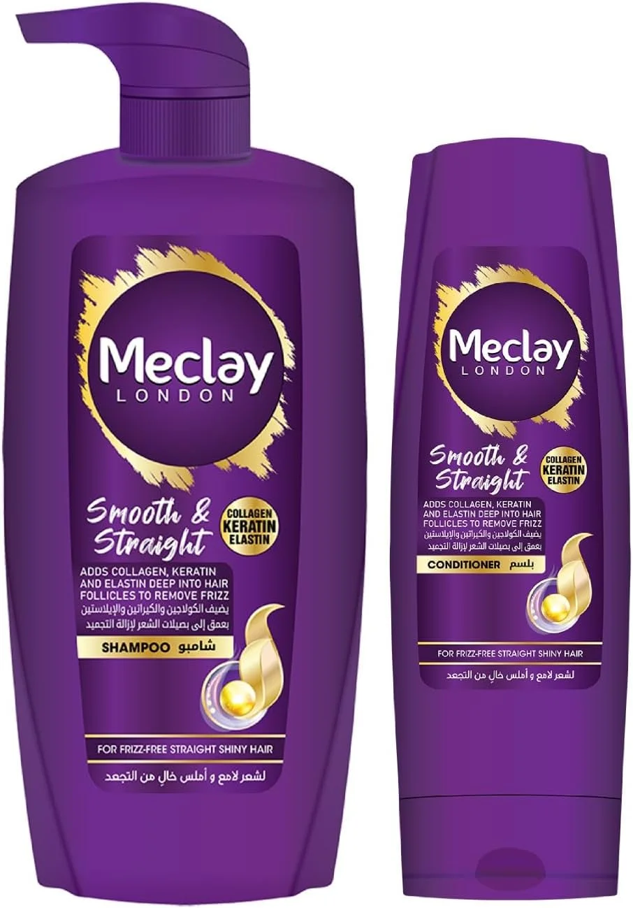 شامپو بدون سولفات صاف کننده و نرم کننده مو مکلی لندن 660 میلی لیتر به همراه نرم کننده 180 میلی لیتر