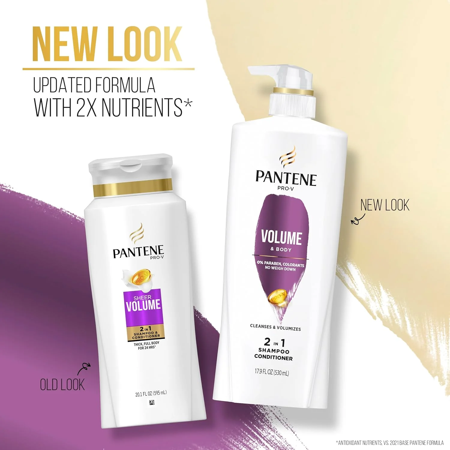 شامپو و نرم کننده 2 در 1 پنتن پرو-وی حجم دهنده و تقویت کننده، بطری پمپی 530 میلی لیتری شامپو و نرم کننده 2 در 1 پنتن پرو-وی حجم دهنده و تقویت کننده، بطری پمپی 530 میلی لیتری