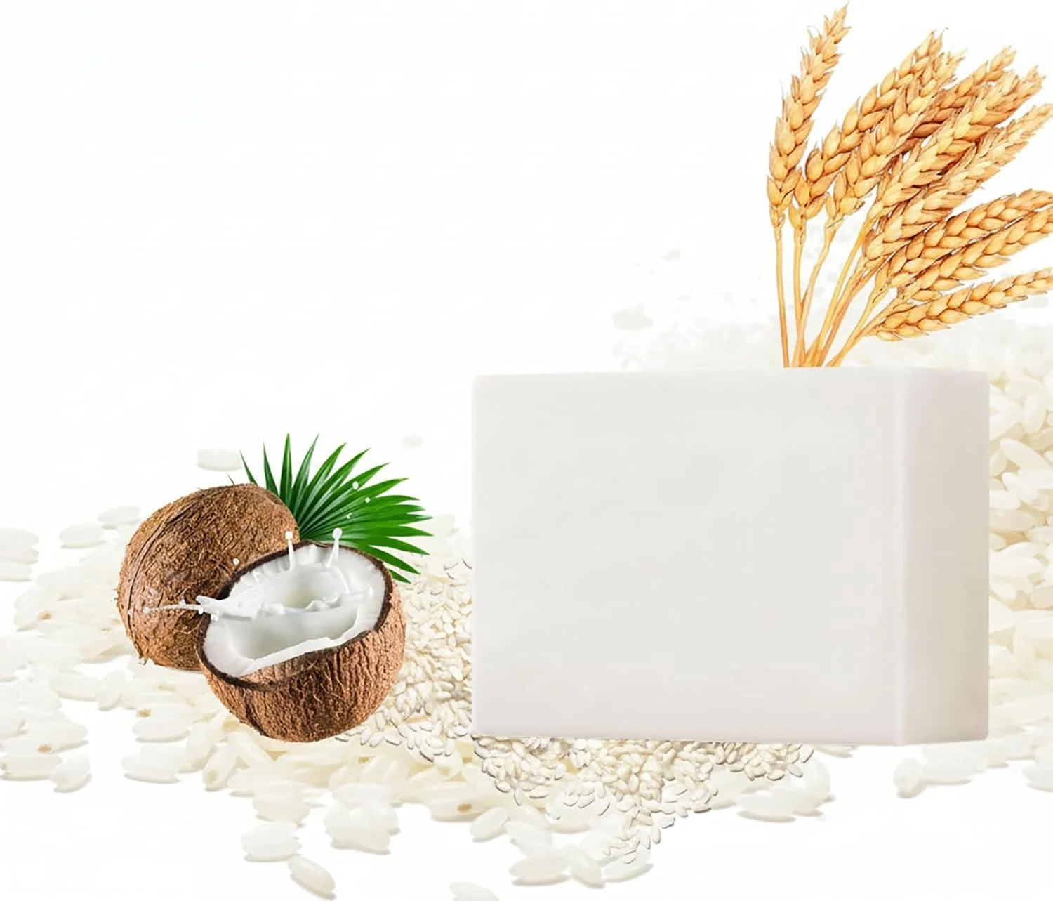 صابون برنج TERRIFI برای رشد مو، شامپو و نرم کننده 2 در 1 با روغن نارگیل برای تقویت و مرطوب کردن موهای خشک، صابون شامپو برنج ضد ریزش مو برای رشد مو