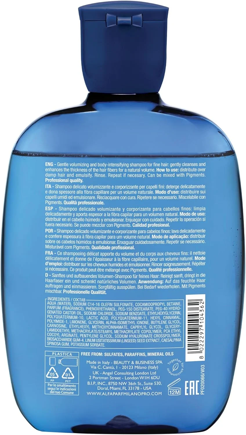 شامپو حجم دهنده ملایم Alfaparf Milano Semi Di Lino Volume، 250 میلی لیتر، 8022297104362 شامپو حجم دهنده ملایم Alfaparf Milano Semi Di Lino Volume، 250 میلی لیتر، 8022297104362