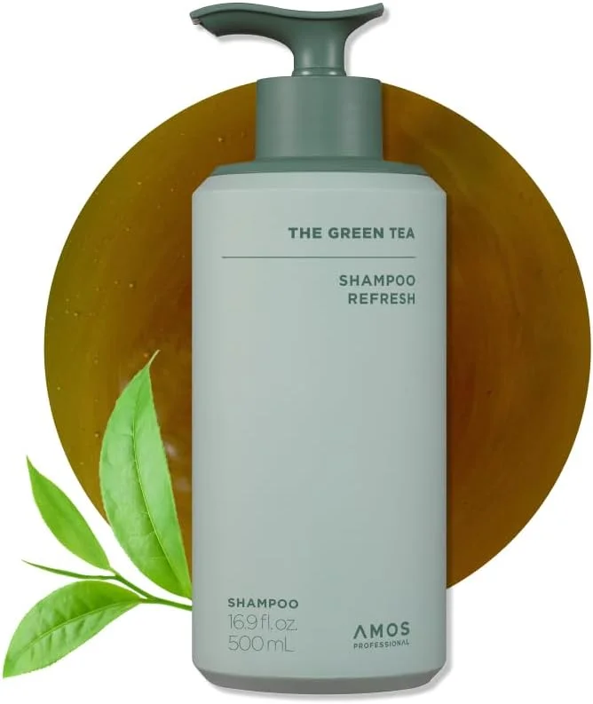 شامپو چای سبز آموس پروفشنال، طراوت بخش برای موهای نازک، شامپو کرهای برای پوست سر چرب | پاک کننده عمیق، تقویت کننده مو، مناسب برای انواع مو، 500 میلی لیتر شامپو چای سبز آموس پروفشنال، طراوت بخش برای موهای نازک، شامپو کرهای برای پوست سر چرب | پاک کننده عمیق، تقویت کننده مو، مناسب برای انواع مو، 500 میلی لیتر