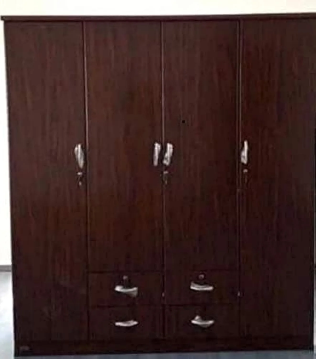 کمد لباس چوبی چهار درب Furniture4Us، کابینت، ساخت تایلند، قهوه ای تیره - 180 X 52 X 200 سانتی متر کمد لباس چوبی چهار درب Furniture4Us، کابینت، ساخت تایلند، قهوه ای تیره - 180 X 52 X 200 سانتی متر