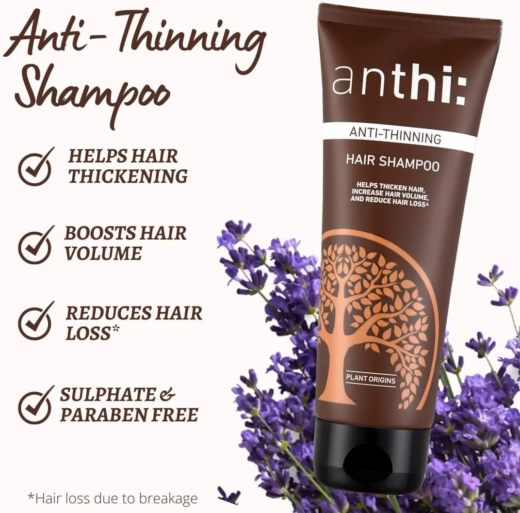 شامپو ضد ریزش مو آنتی، افزایش ضخامت و حجم مو، فاقد سولفات و پارابن، شامپو با منشاء گیاهی، 100 میلی لیتر