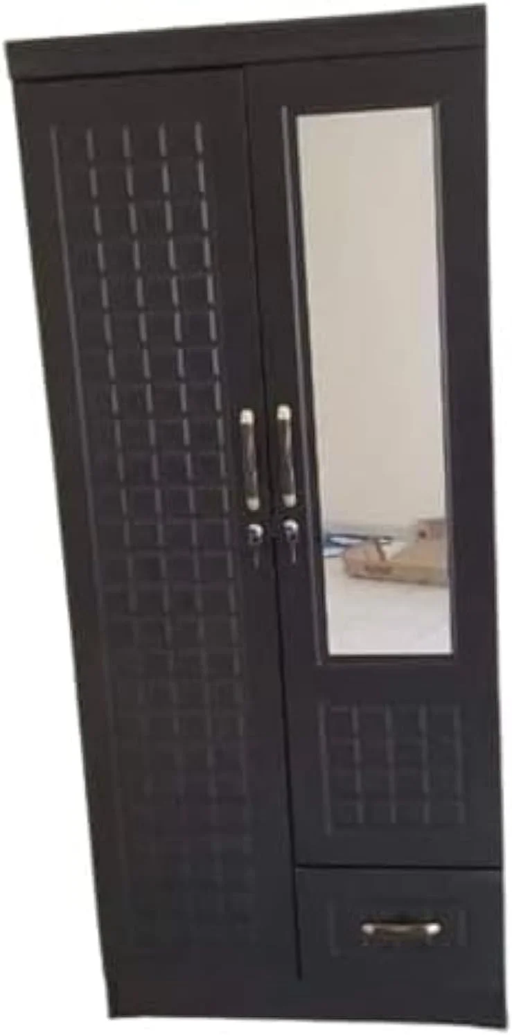 کمد لباس چوبی 2 درب Furniture4Us، کابینت، کمد از جنس چوب مهندسی شده با یک کشو، ایده آل برای سبک مدرن، بادوام و شیک (قهوه ای تیره مربعی) کمد لباس چوبی 2 درب Furniture4Us، کابینت، کمد از جنس چوب مهندسی شده با یک کشو، ایده آل برای سبک مدرن، بادوام و شیک (قهوه ای تیره مربعی)