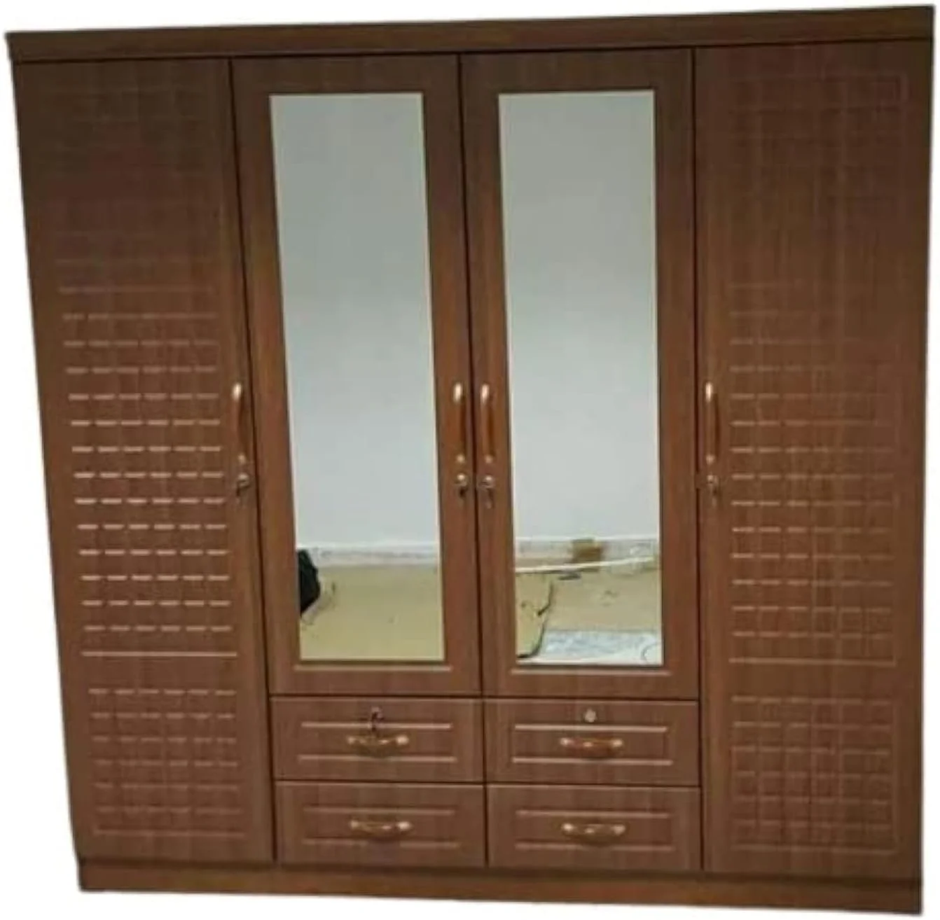 کمد لباس چهار درب Furniture4Us با طراحی شیک، ارتفاع 200 سانتی متر، عرض 200 سانتی متر، عمق 55 سانتی متر (Rabbit Cherry) کمد لباس چهار درب Furniture4Us با طراحی شیک، ارتفاع 200 سانتی متر، عرض 200 سانتی متر، عمق 55 سانتی متر (Rabbit Cherry)