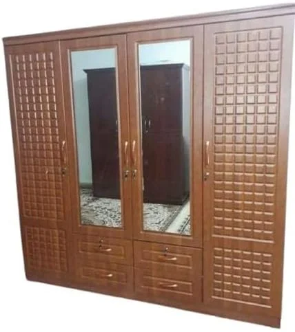 کمد لباس چهار درب Furniture4Us با طراحی شیک، ارتفاع 200 سانتی متر، عرض 200 سانتی متر، عمق 55 سانتی متر (Rabbit Cherry)