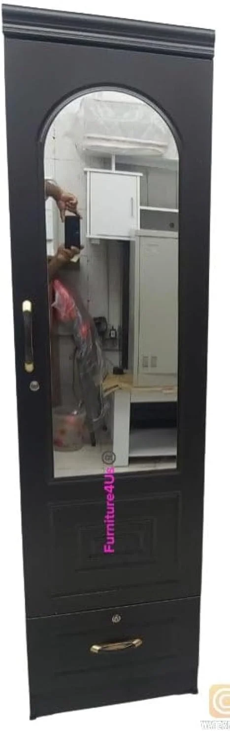 Furniture4Us کمد لباس چوبی تک درب، کابینت، کمد از چوب مهندسی شده با 1 کشو، سایز شیک و مدرن عالی (طول x عرض x ارتفاع) 50 x 50 x 190 سانتی متر مدل - F4US-F110 (قهوه ای تیره) Furniture4Us کمد لباس چوبی تک درب، کابینت، کمد از چوب مهندسی شده با 1 کشو، سایز شیک و مدرن عالی (طول x عرض x ارتفاع) 50 x 50 x 190 سانتی متر مدل - F4US-F110 (قهوه ای تیره)