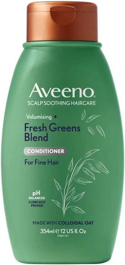 نرم کننده موهای نازک Aveeno Scalp Soothing Haircare Volumising Fresh Greens با حجم 354 میلی لیتر نرم کننده موهای نازک Aveeno Scalp Soothing Haircare Volumising Fresh Greens با حجم 354 میلی لیتر