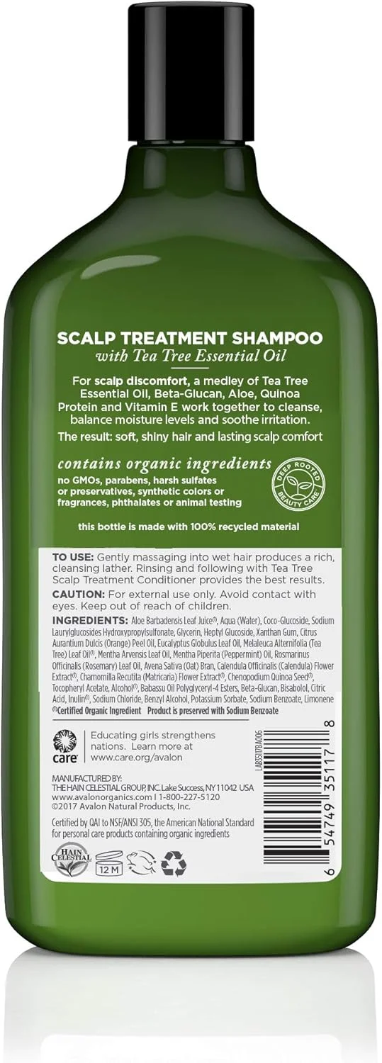 شامپو درمان پوست سر درخت چای آوالون ارگانیکس 325 میلی لیتر شامپو درمان پوست سر درخت چای آوالون ارگانیکس 325 میلی لیتر