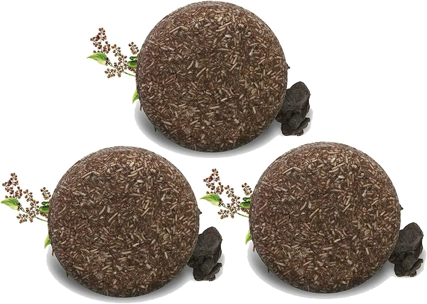 شامپو بار ارگانیک خاکستری معکوس، صابون نرم کننده ارگانیک طبیعی، شامپو رنگ مو، صابون شامپو تیره کننده مو حاوی اسانس برای ترمیم مو، حجم دهنده و مرطوب کننده (3 عدد)