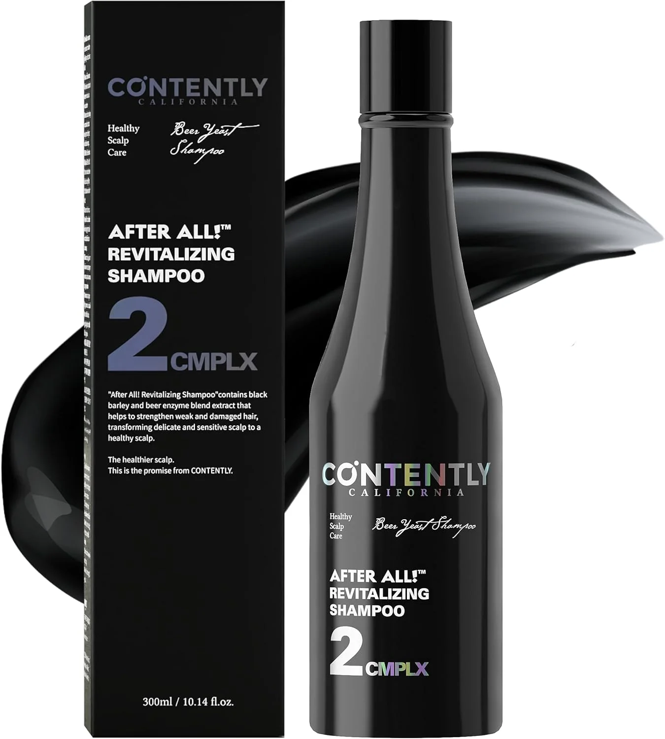 شامپو احیا کننده مو Contently After All! حجم 300 میلی لیتر، شامپو تقویت کننده و حجم دهنده مو و پوست سر، غنی از بیوتین و پروبیوتیک، فاقد پارابن و سیلیکون