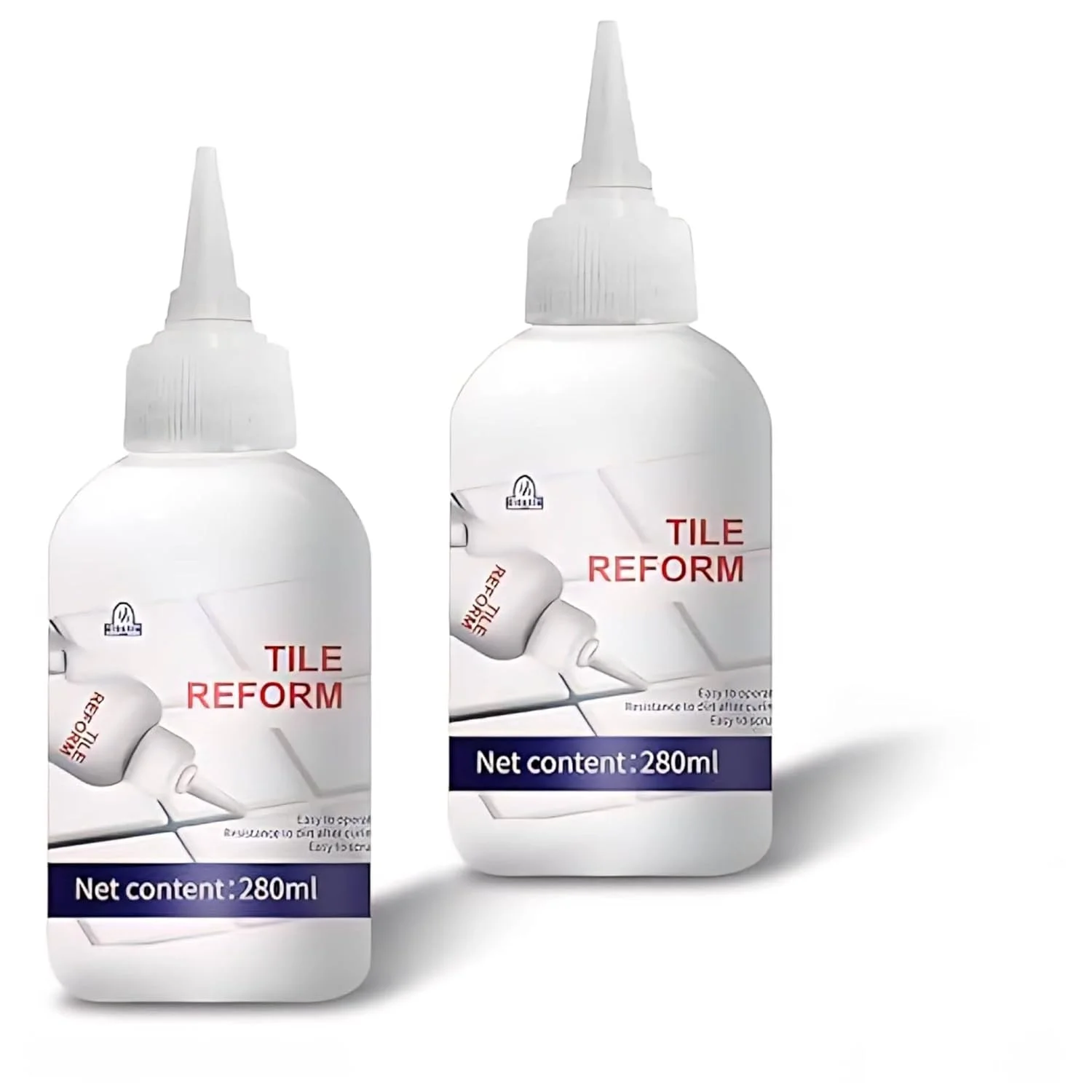 خمیر ترمیم کننده درزگیر کاشی Tile Reform، (هر بطری 1 عدد) 280 میلی لیتر - پرکننده ضد آب درزگیر آماده مصرف با نازل دقیق برای حمام، آشپزخانه، استخر و اتصالات کف